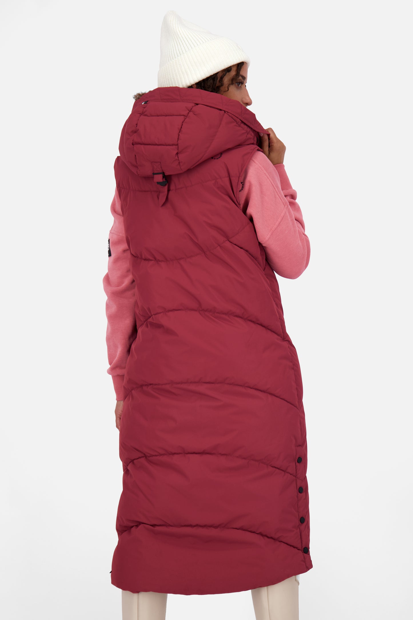 Lange Weste JuneAK A Damen Dunkelblau cranberry juice