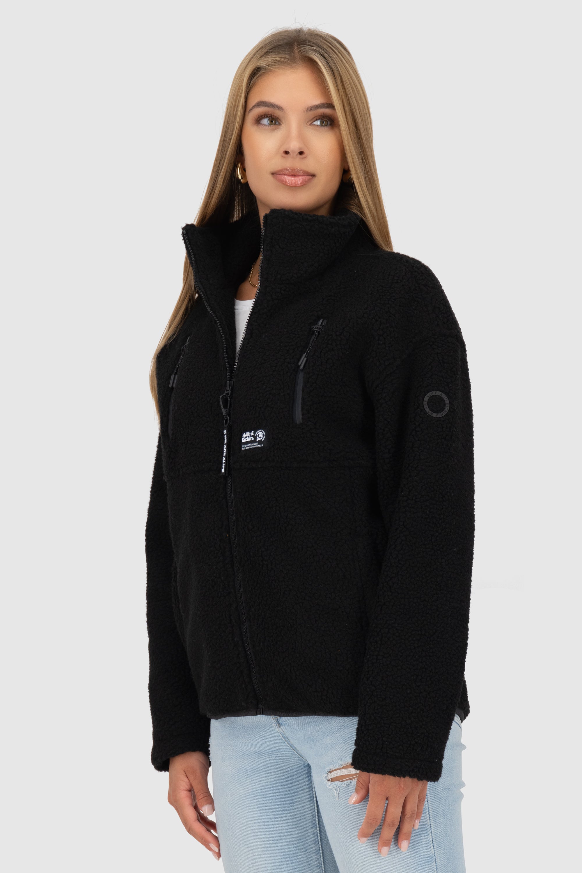 KaluaAK G Teddy Sweat Jacket Schwarz