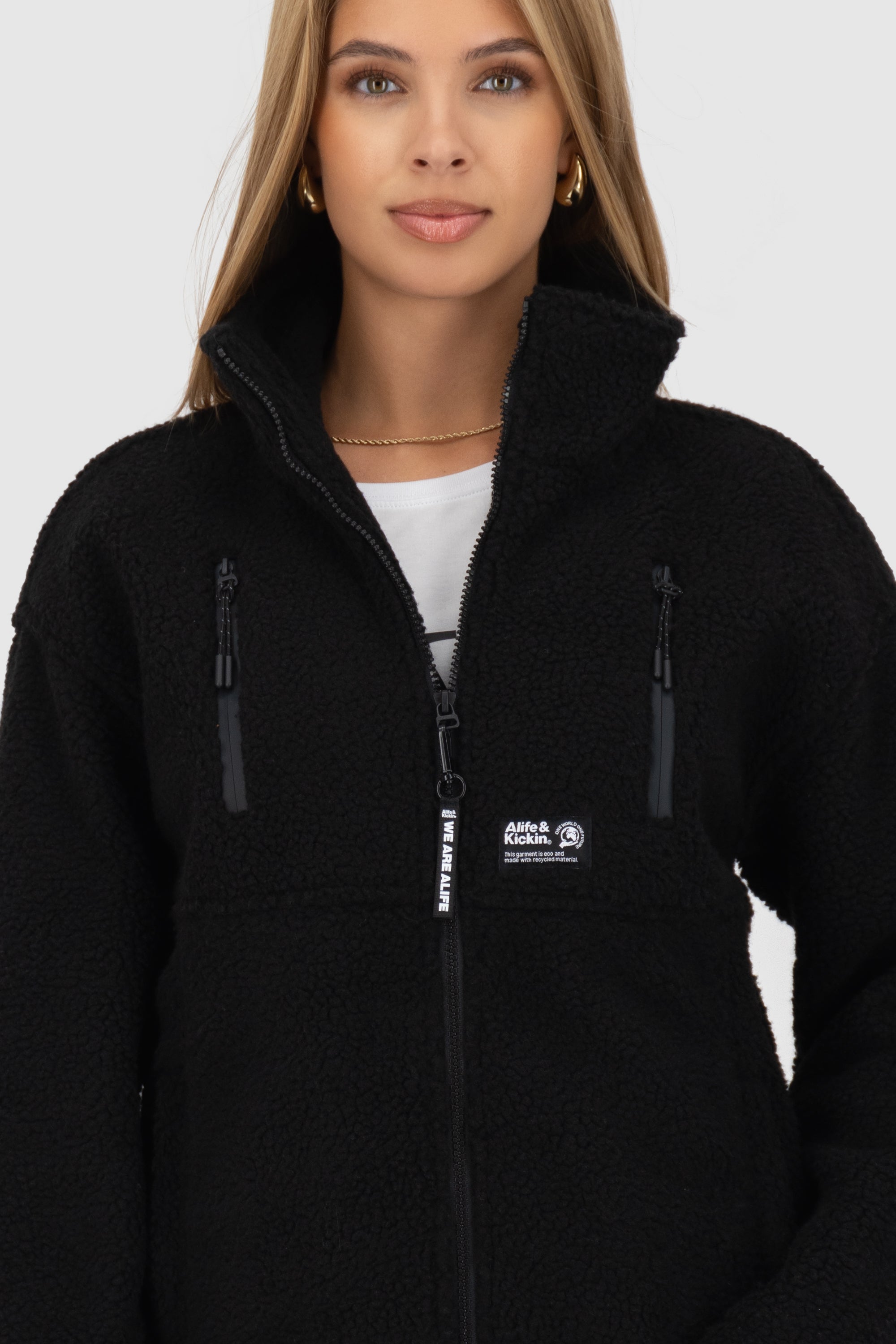 KaluaAK G Teddy Sweat Jacket Schwarz