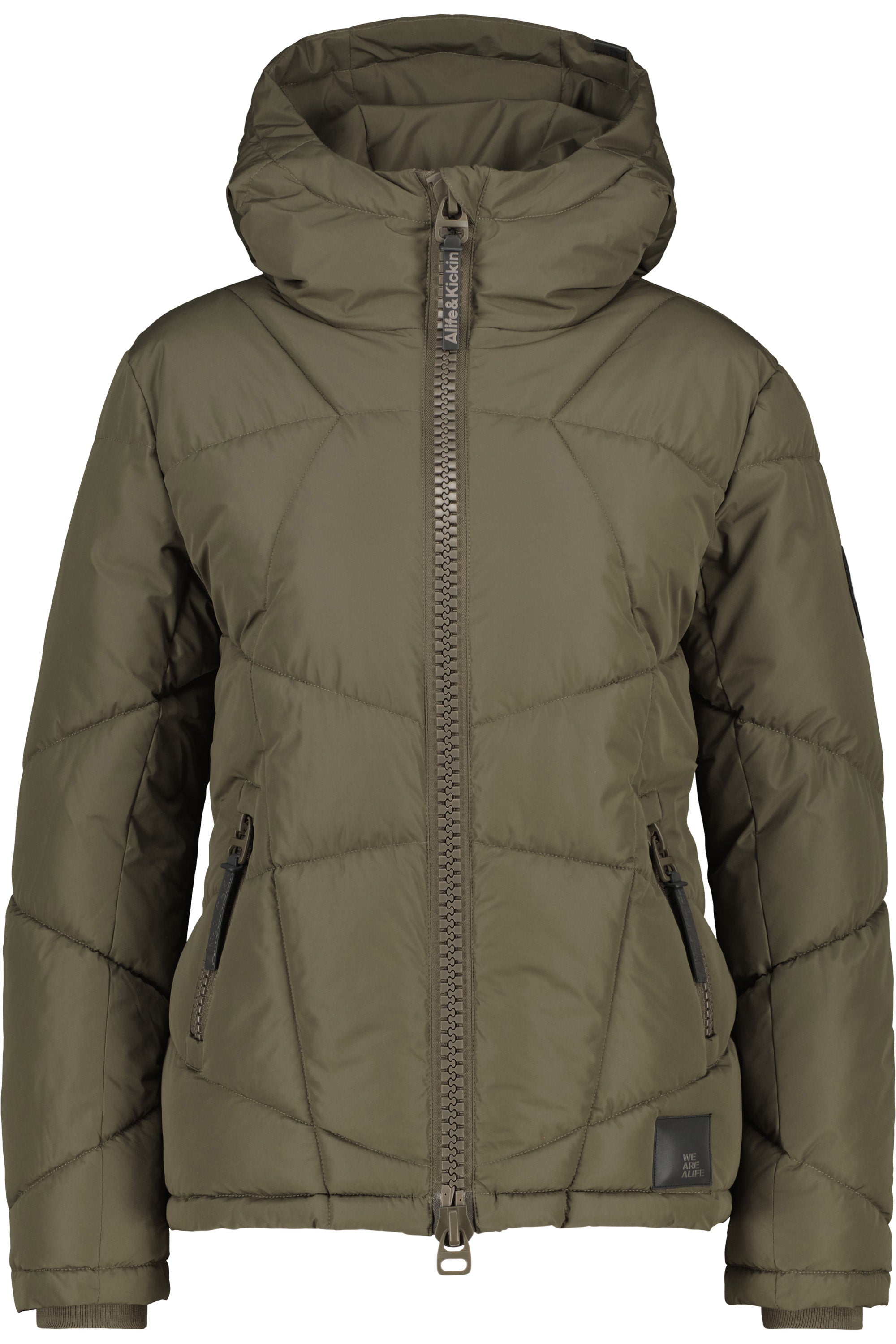 Wattierte Damenjacke KasandraAK A - Perfekt für den Winter und kühle Abende Dunkelgrün