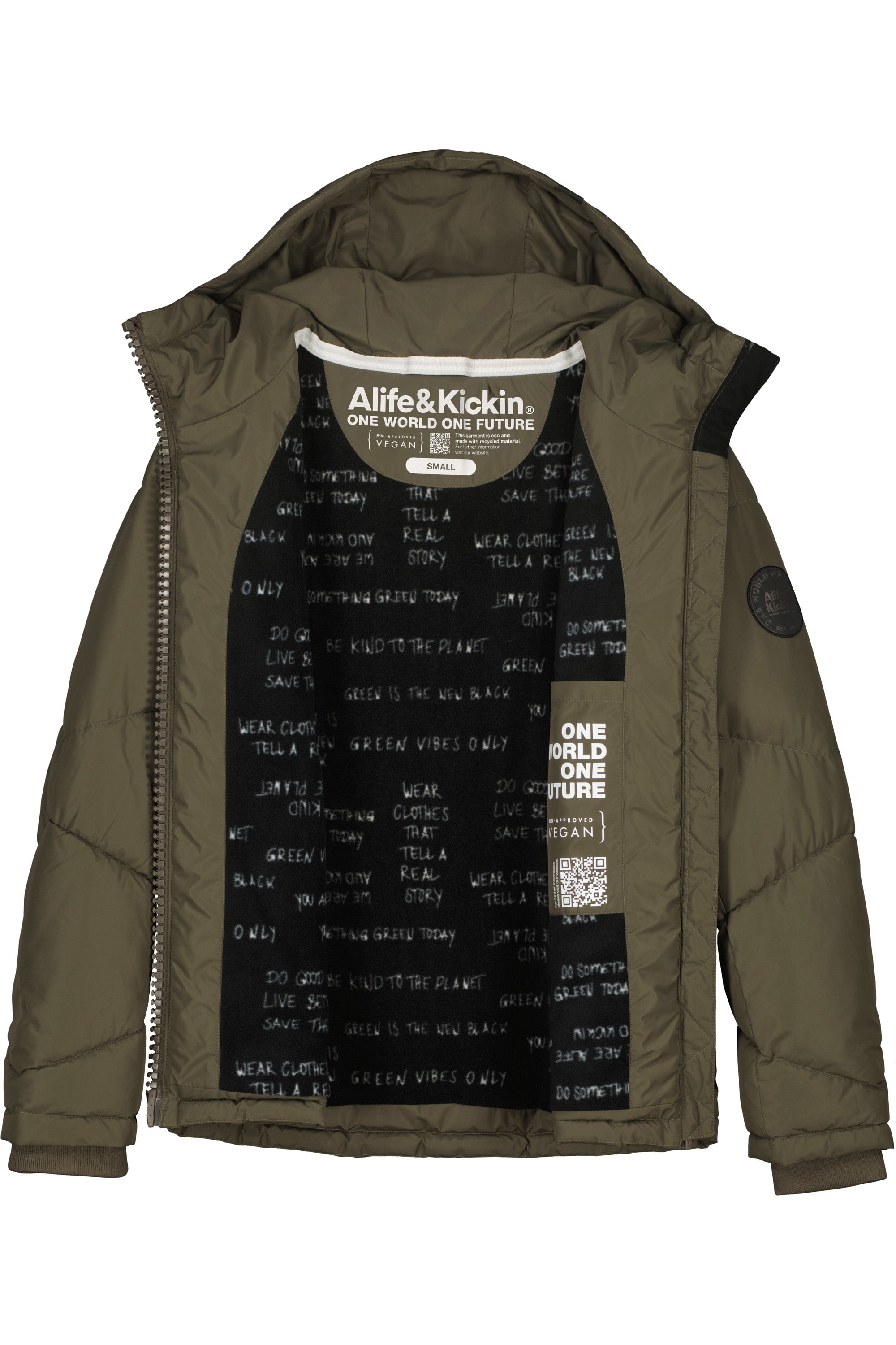 Wattierte Damenjacke KasandraAK A - Perfekt für den Winter und kühle Abende Dunkelgrün
