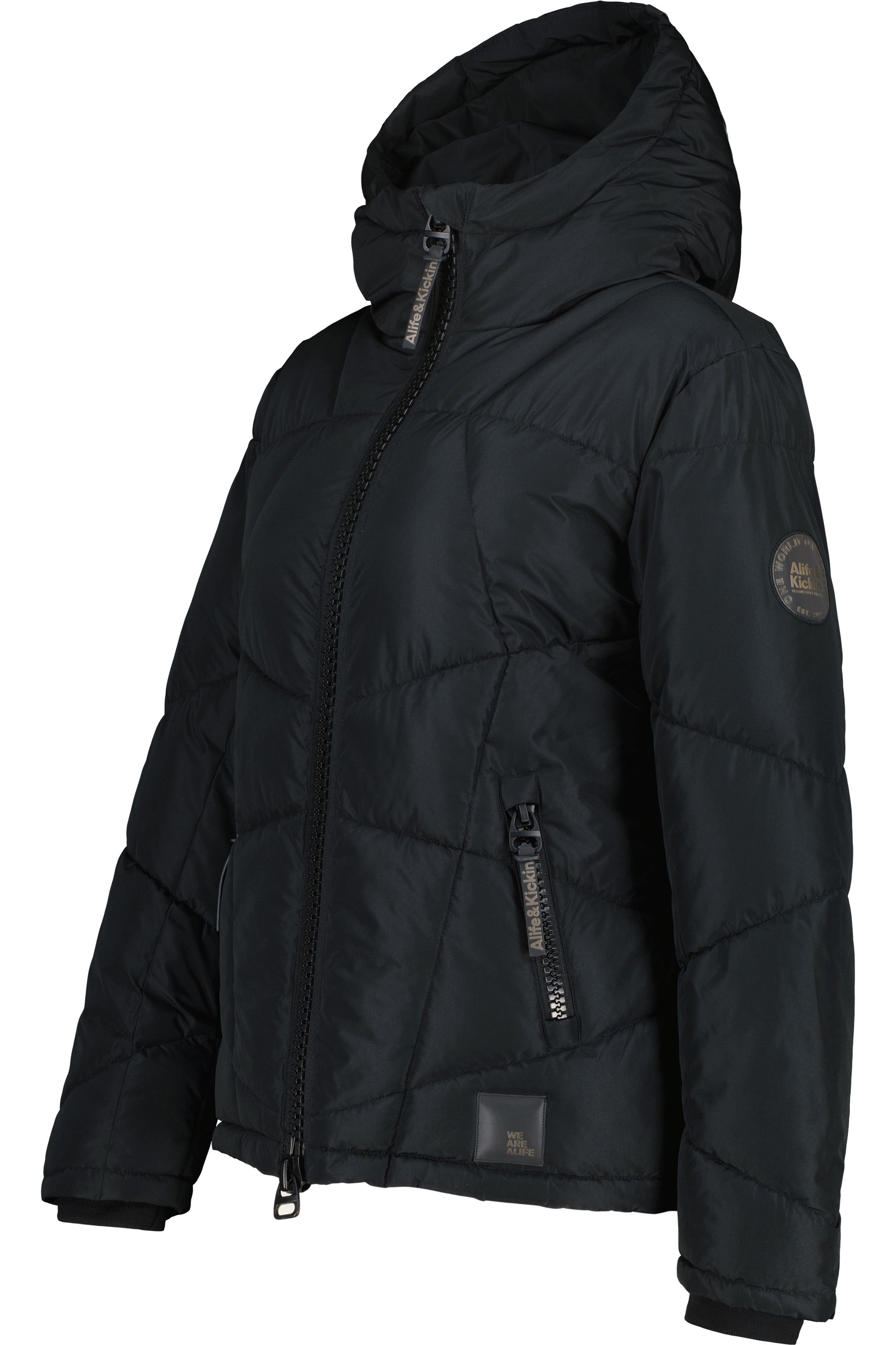 Wattierte Damenjacke KasandraAK A - Perfekt für den Winter und kühle Abende Schwarz