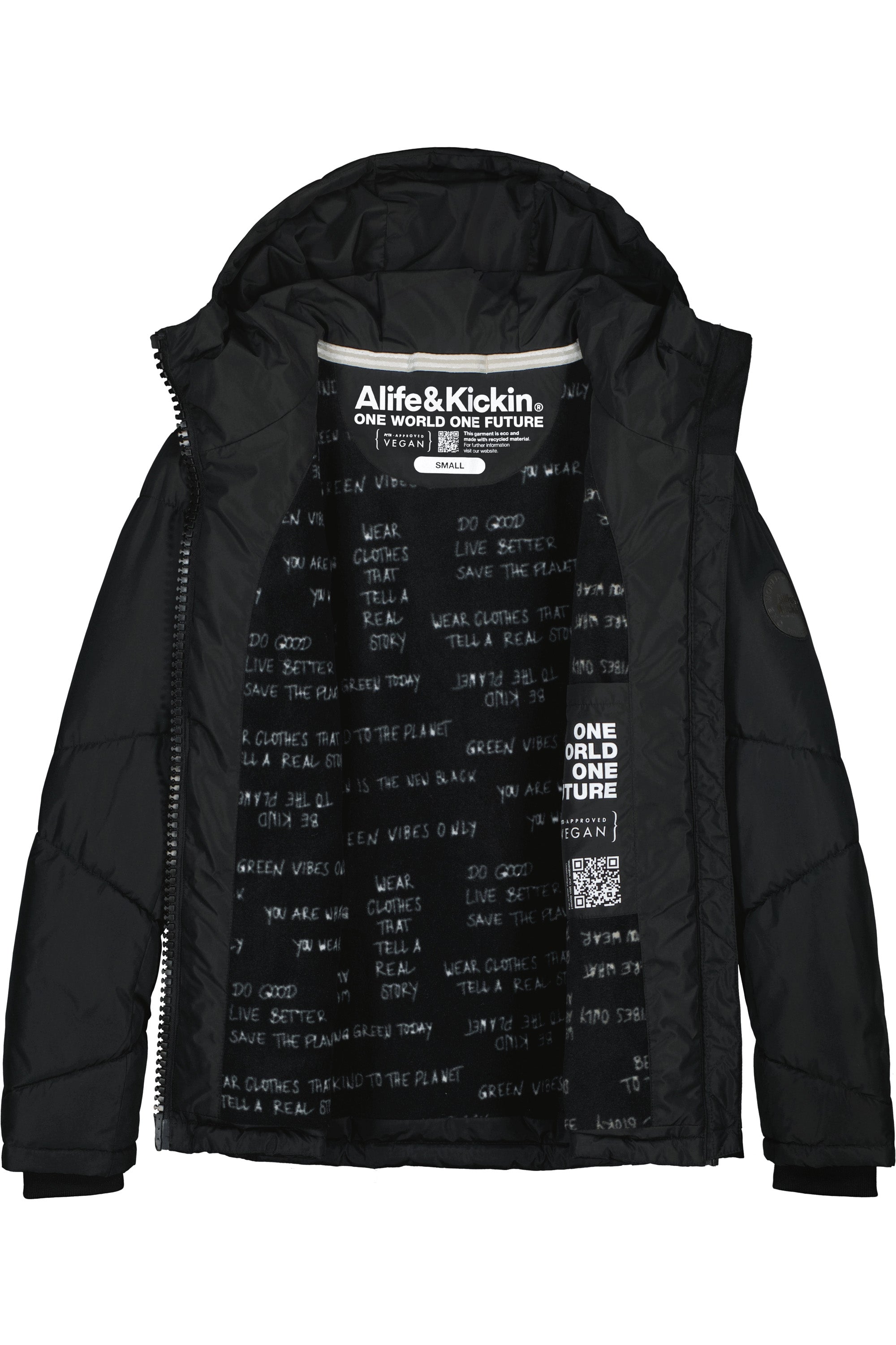 Wattierte Damenjacke KasandraAK A - Perfekt für den Winter und kühle Abende Schwarz
