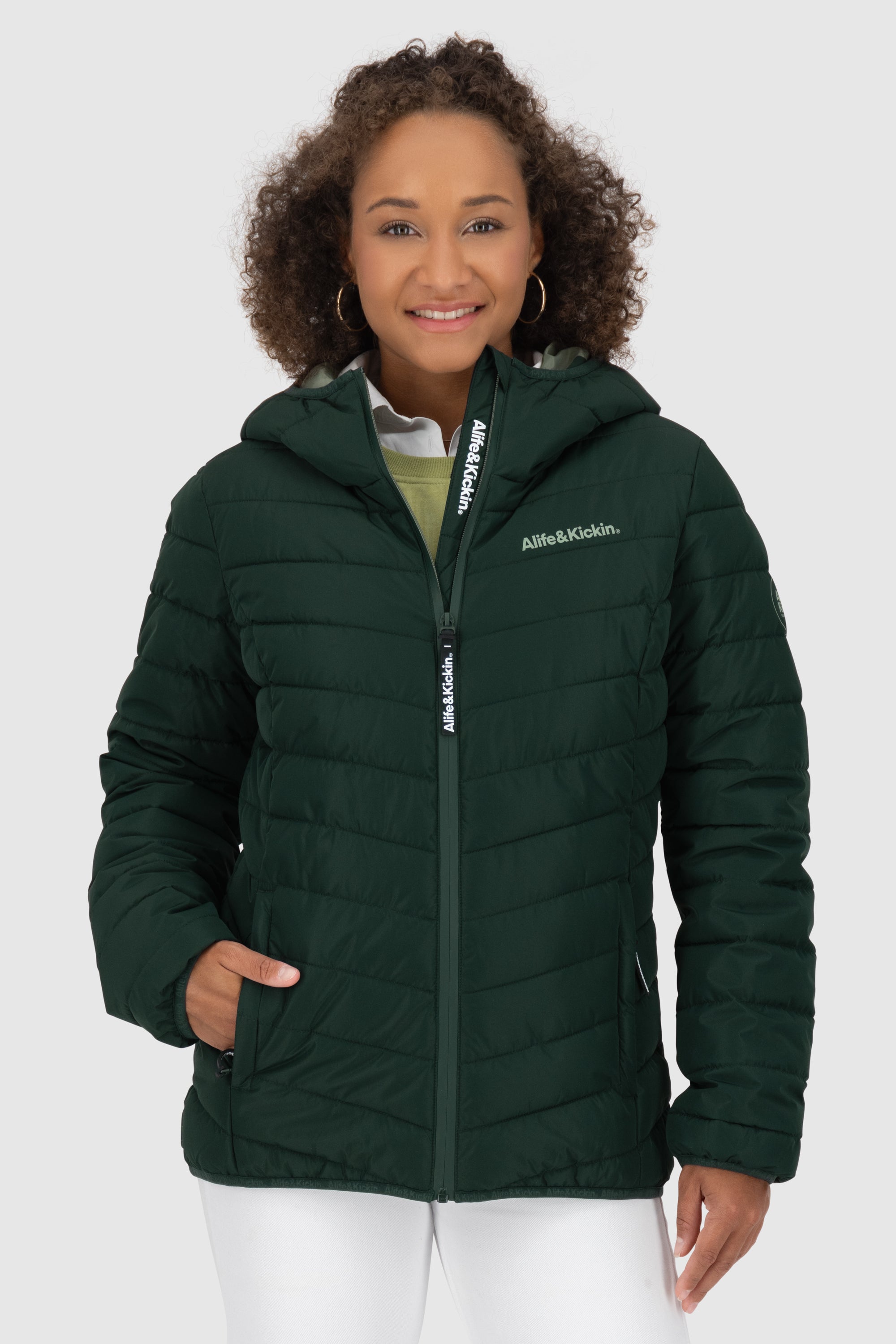 Alife and Kickin RabeaAK A Jacket Damen Dunkelgrün