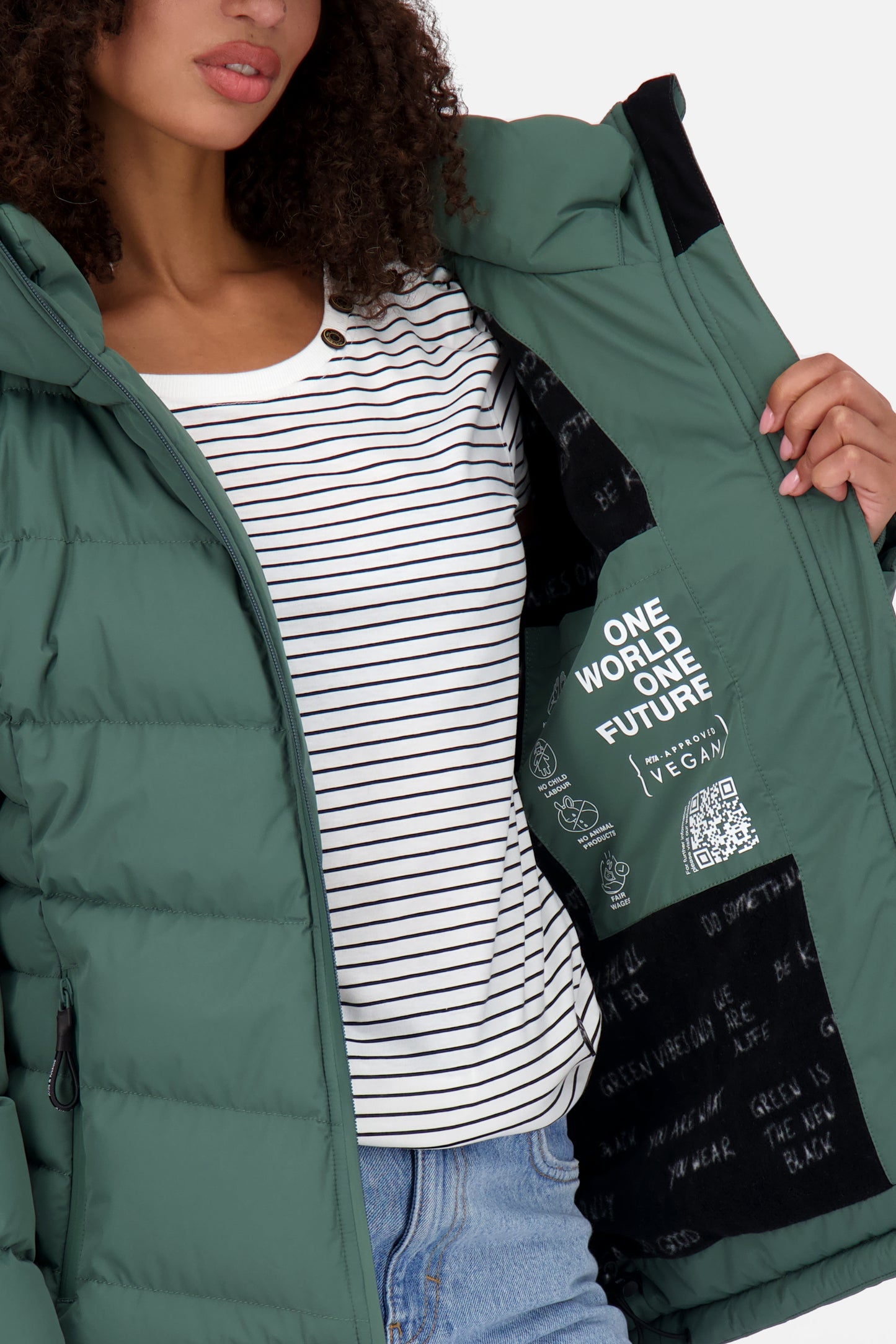 Damensteppjacke RaianaAK A sage leaf