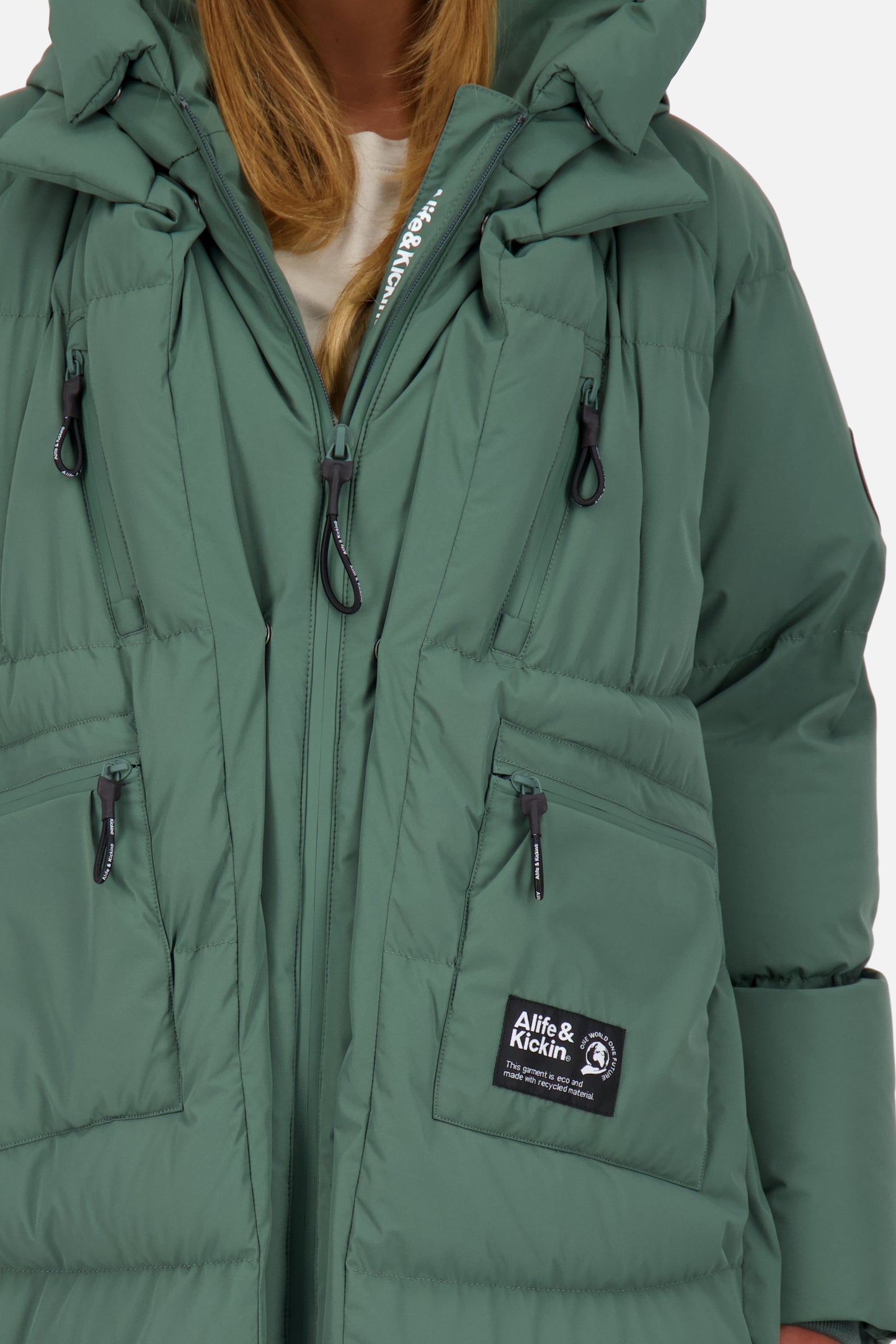 Puffermantel Damen RihannaAK A sage leaf