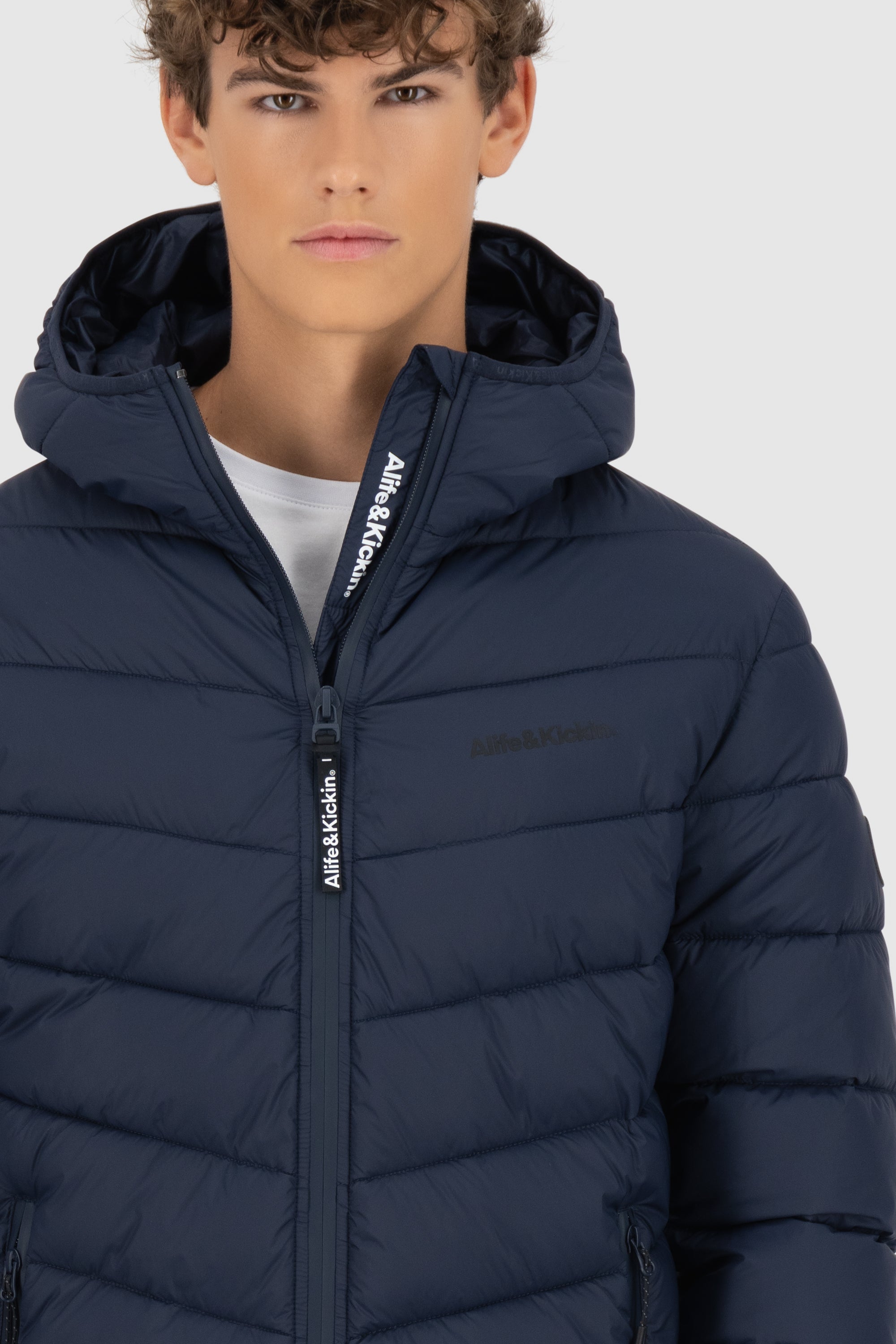 Mr AndersonAK A Puffer Jacket Dunkelblau