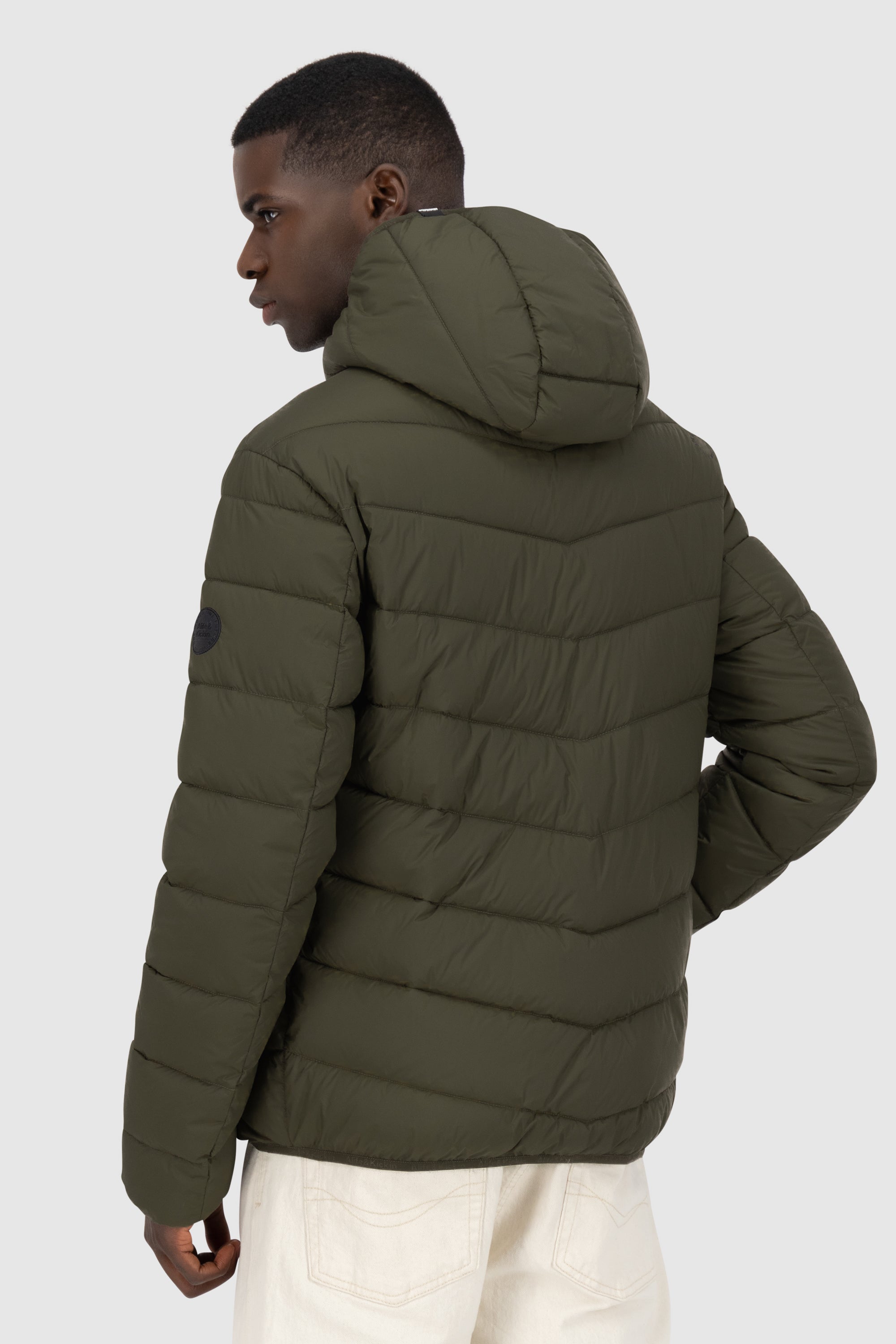 Mr AndersonAK A Puffer Jacket Dunkelgrün