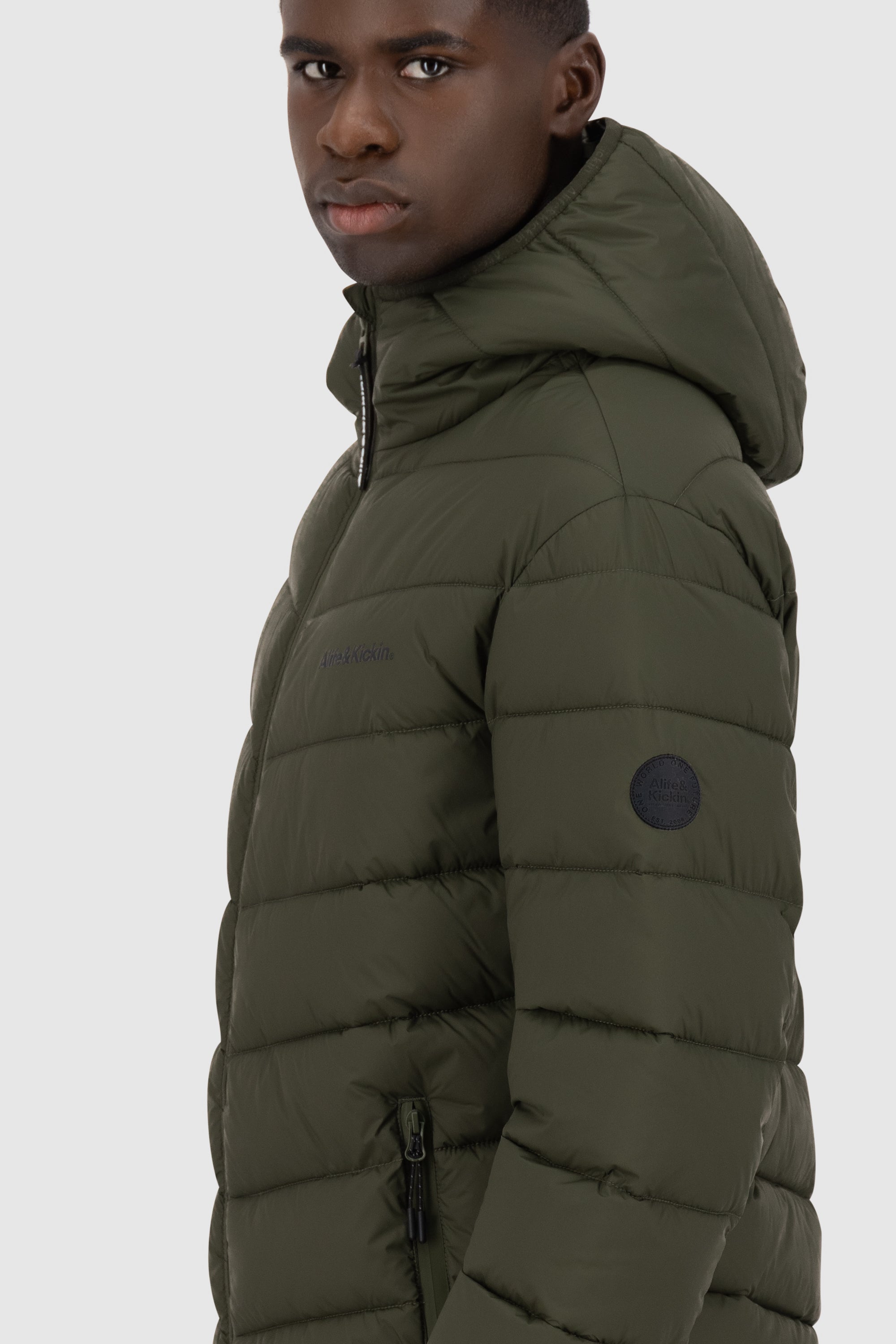 Mr AndersonAK A Puffer Jacket Dunkelgrün