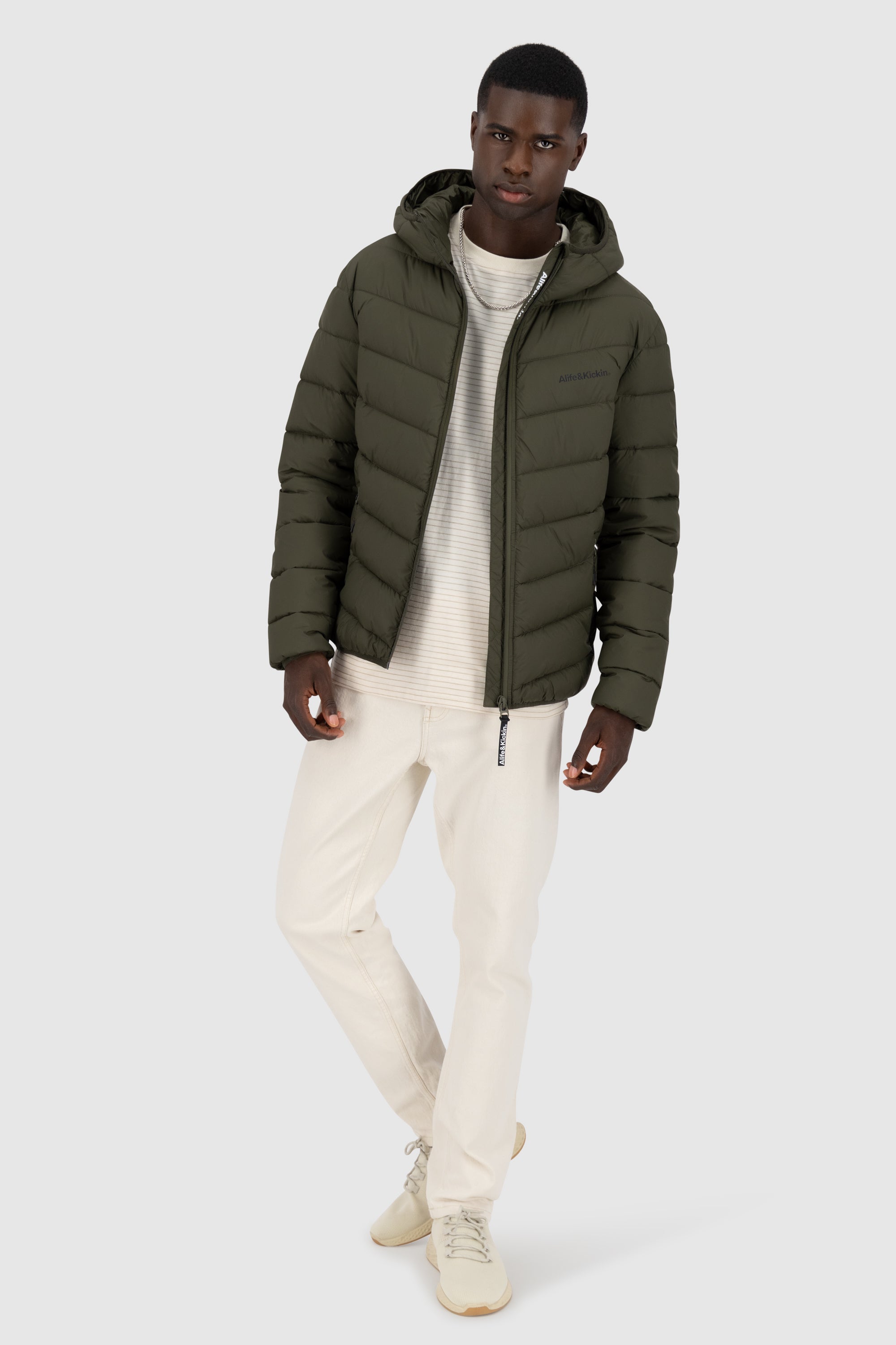 Mr AndersonAK A Puffer Jacket Dunkelgrün