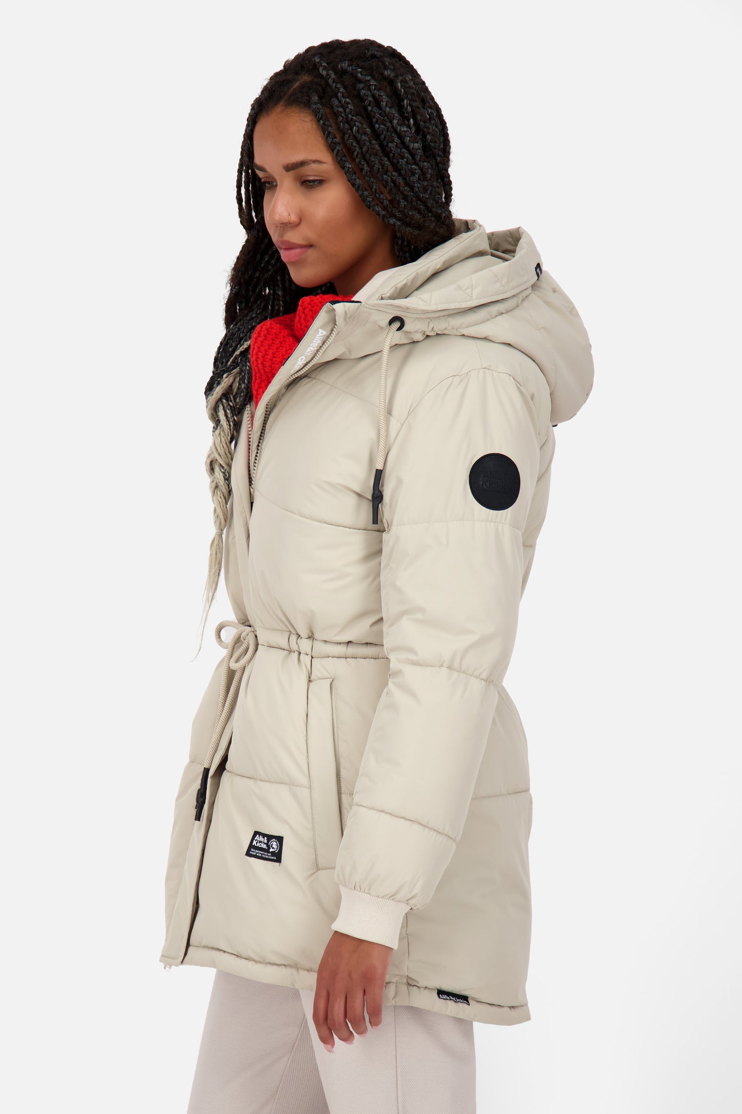 Winterjacke Damen ErinAK A mit Kordelzug pumice