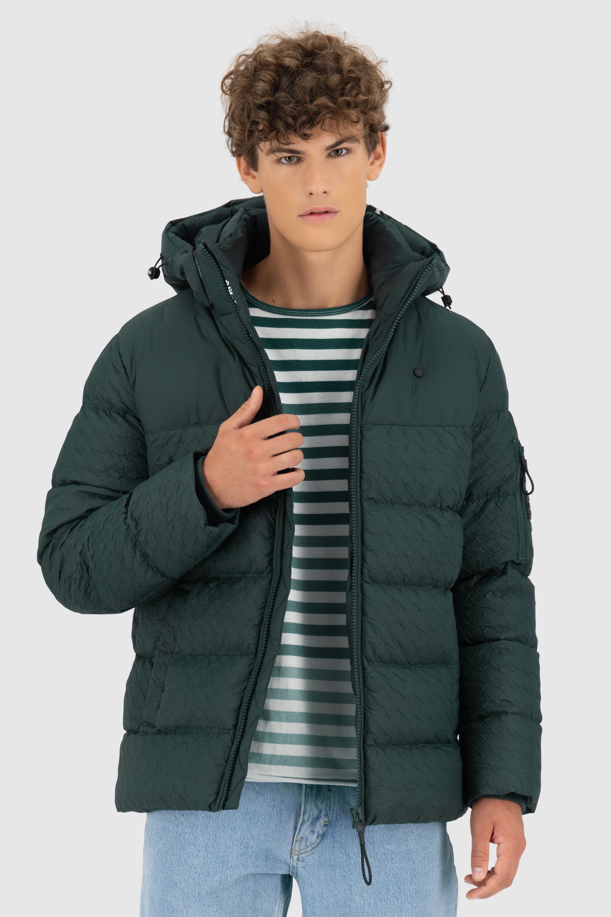 BeatAK A Puffer Jacket Dunkelgrün