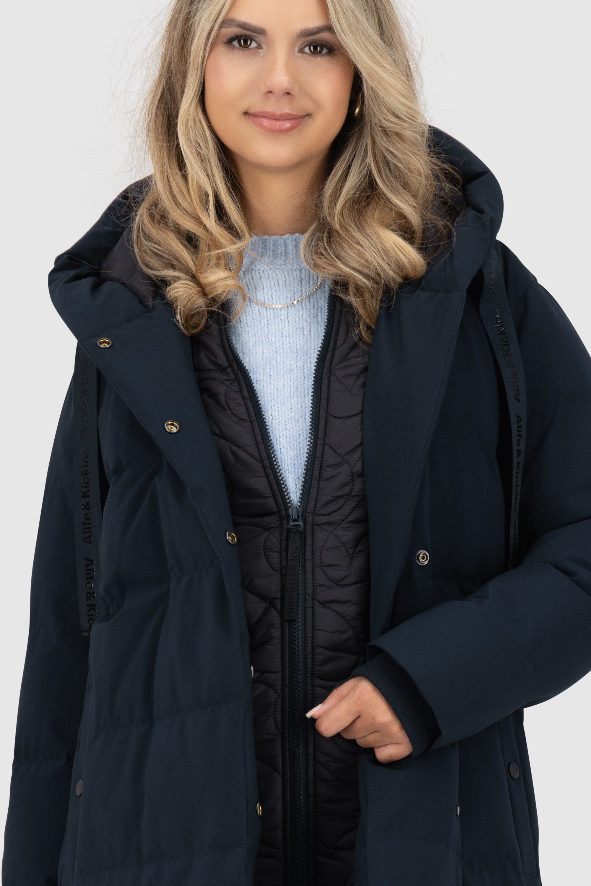 DitteAK A Puffer Coat Dunkelblau