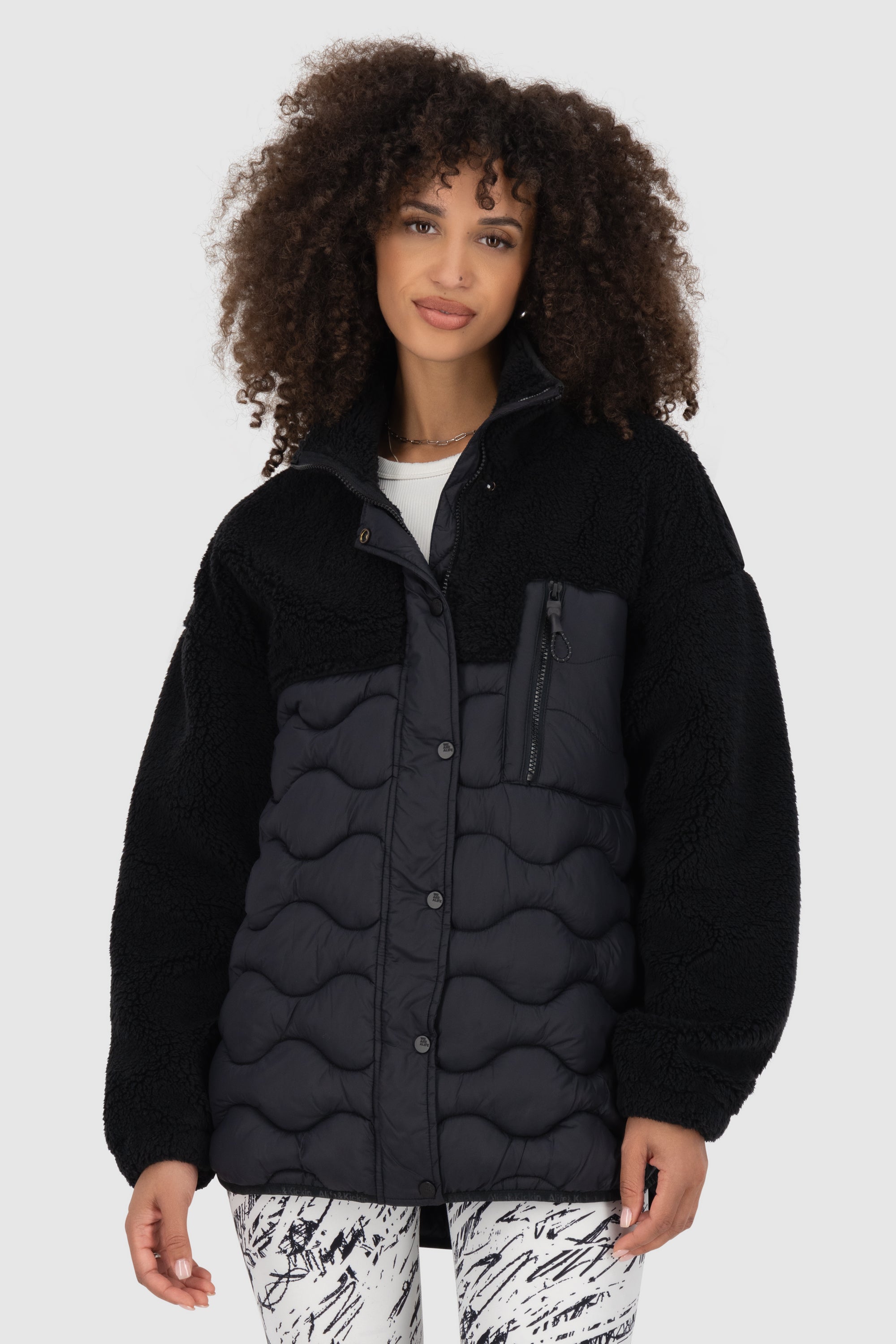 EveAK G Teddy Jacket Schwarz