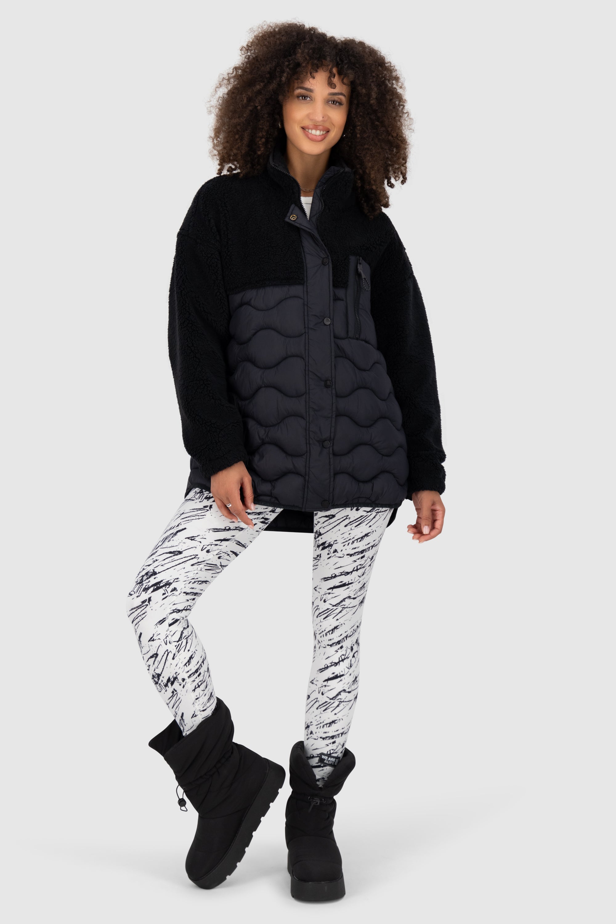 EveAK G Teddy Jacket Schwarz