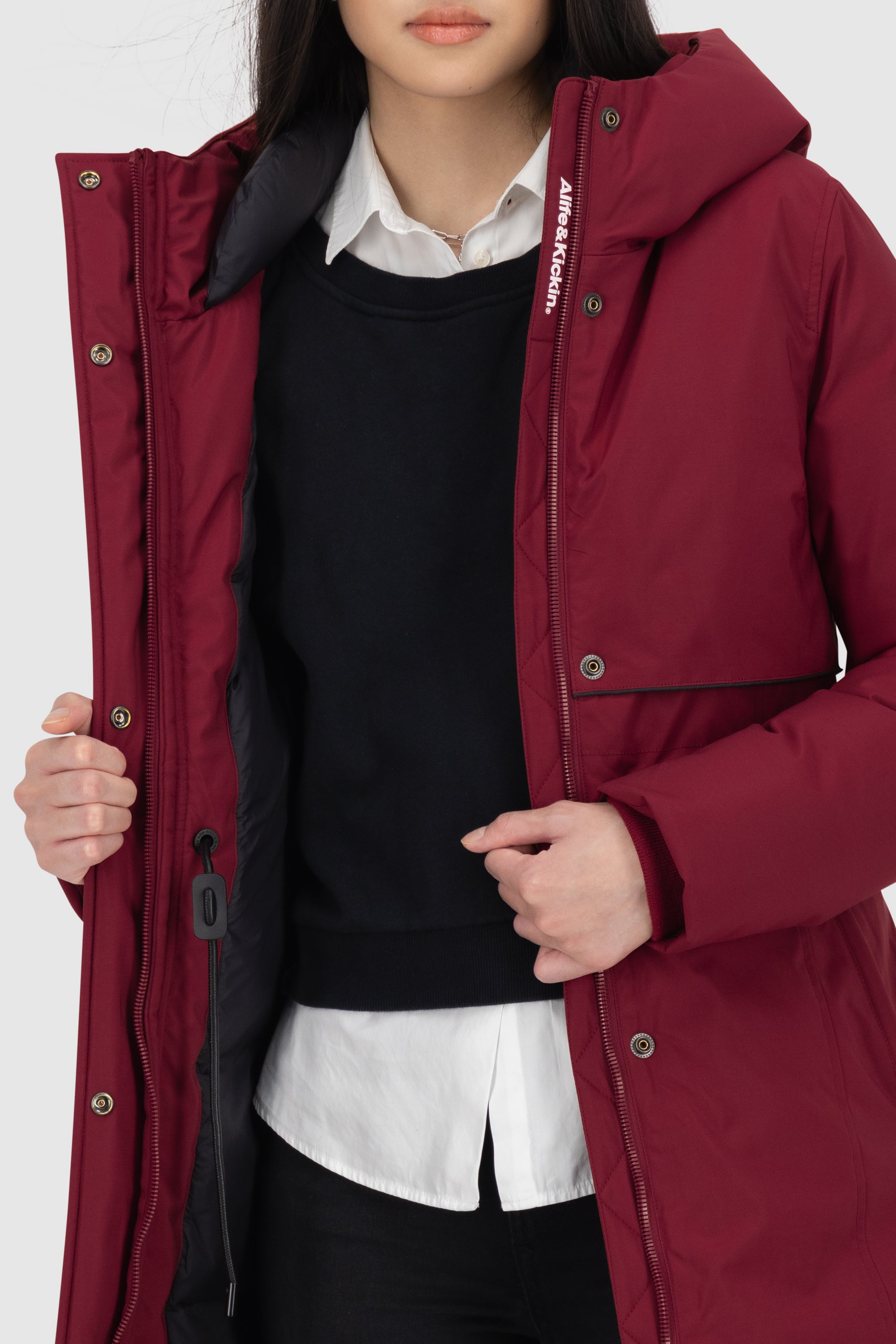 CarsynAK A Coat short Dunkelrot