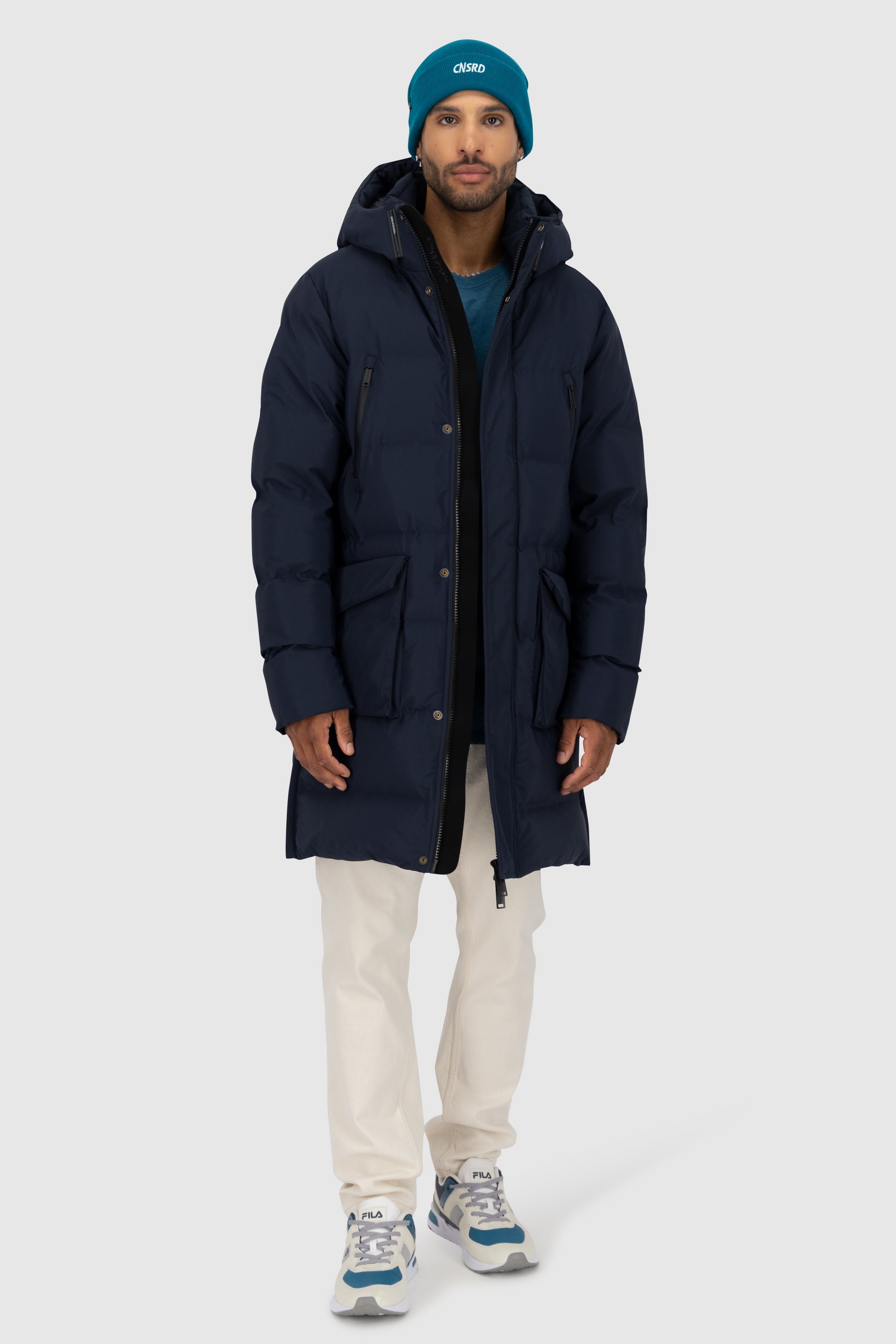SaulAK A Puffer Parka Dunkelblau