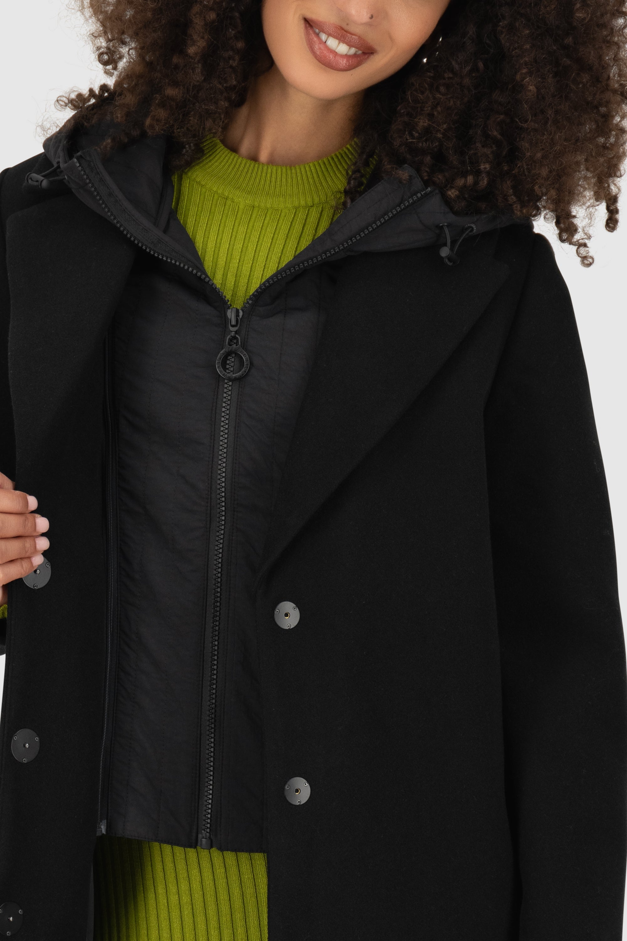 AjaAK A Jacket long Hybrid Schwarz