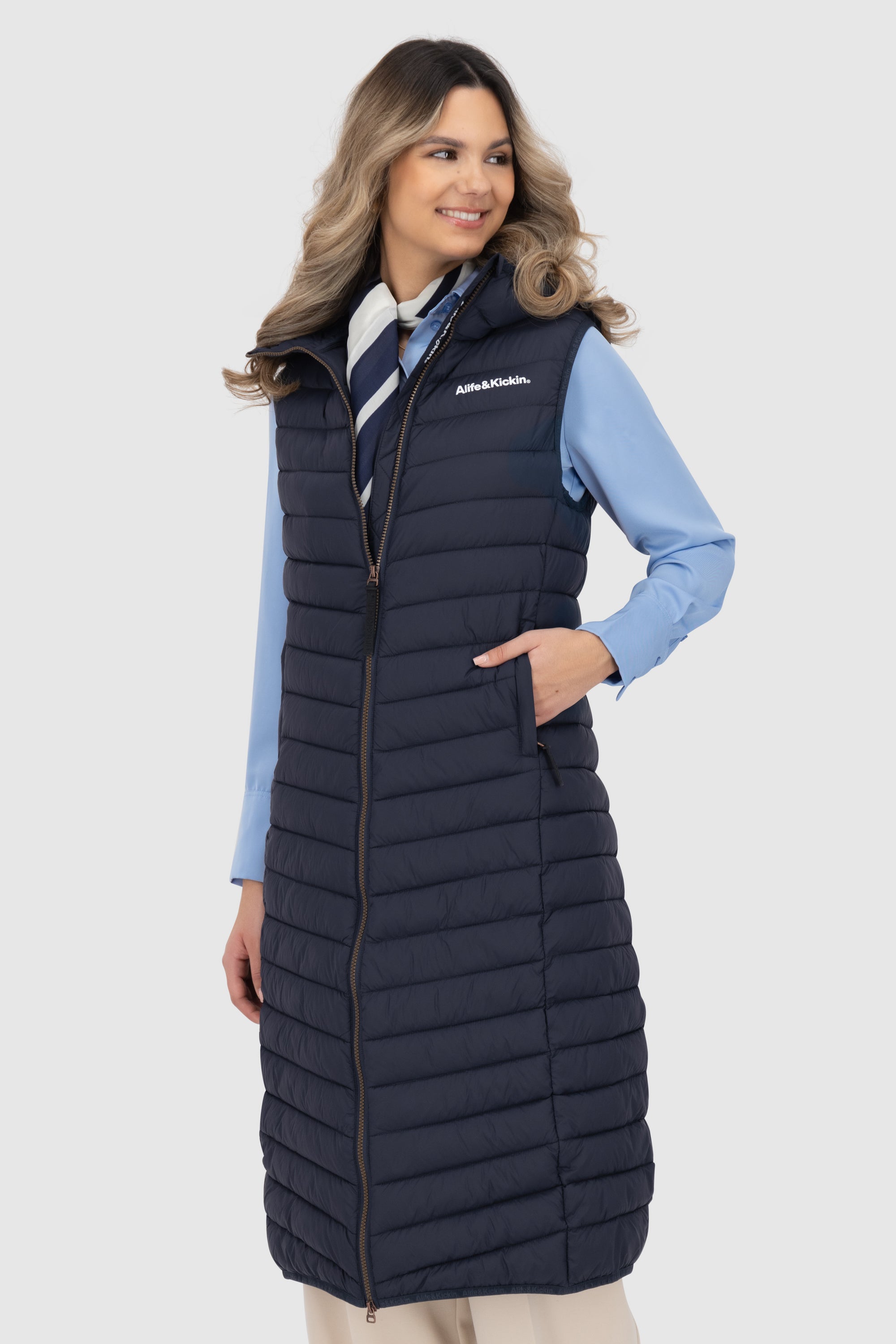 JurinaAK A Long Vest Dunkelblau