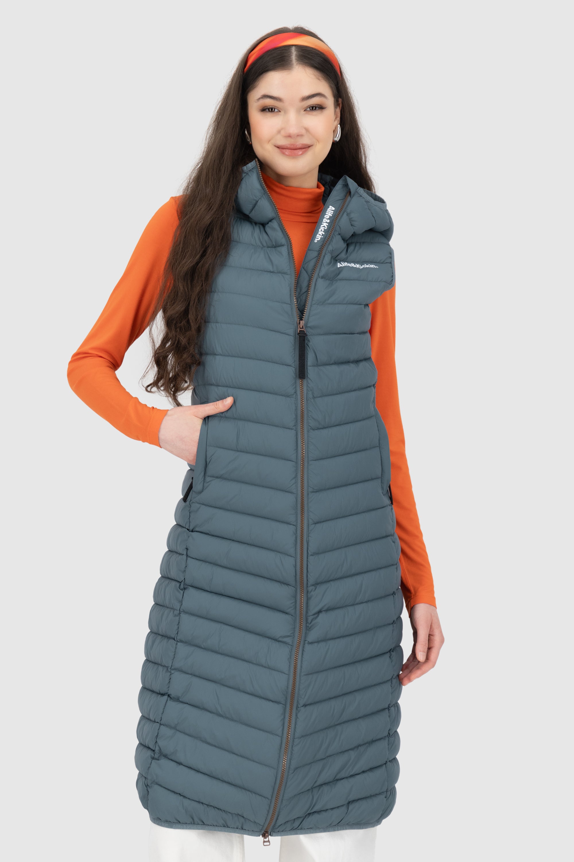 JurinaAK A Long Vest Hellblau