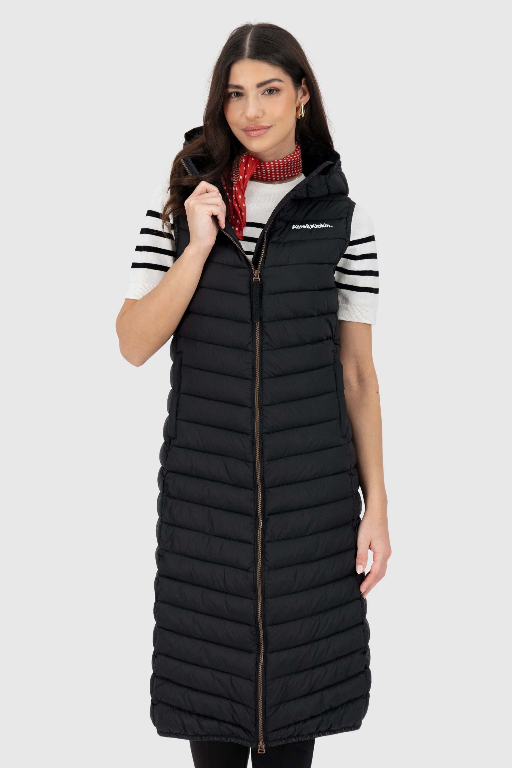 JurinaAK A Long Vest Schwarz