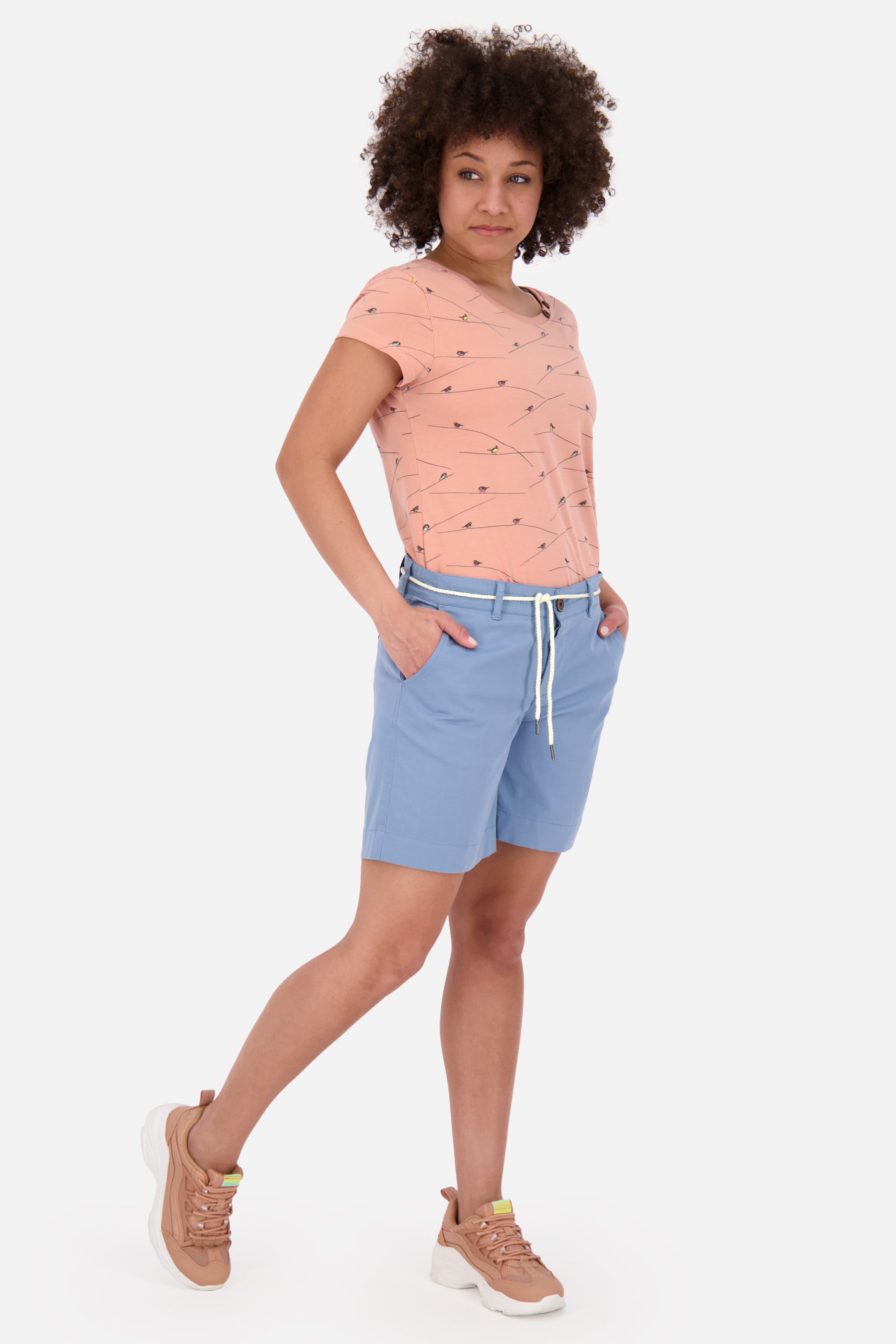 JulesAK A kurze Hose Damen aus Stoff Grau