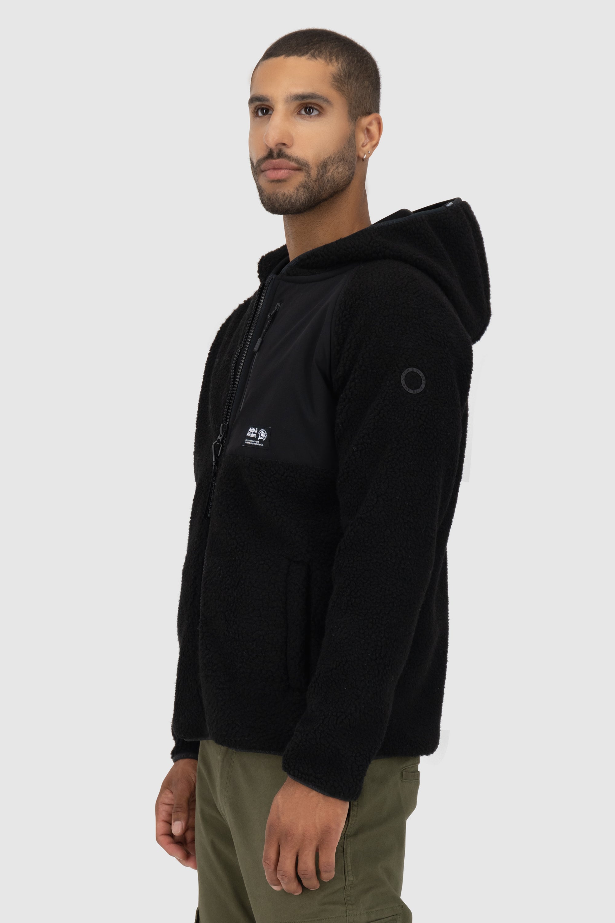 HaraldAK G Teddy Hooded Sweat Jacket Schwarz