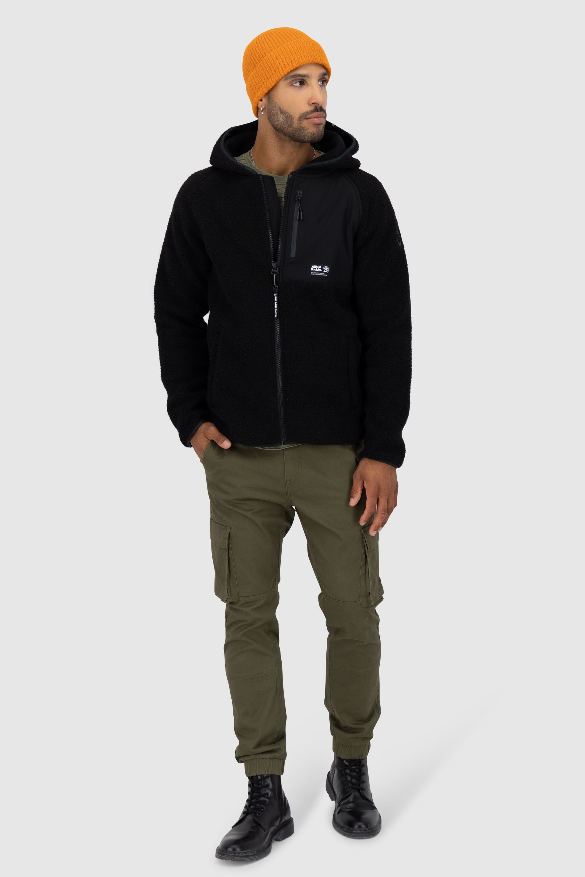 HaraldAK G Teddy Hooded Sweat Jacket Schwarz