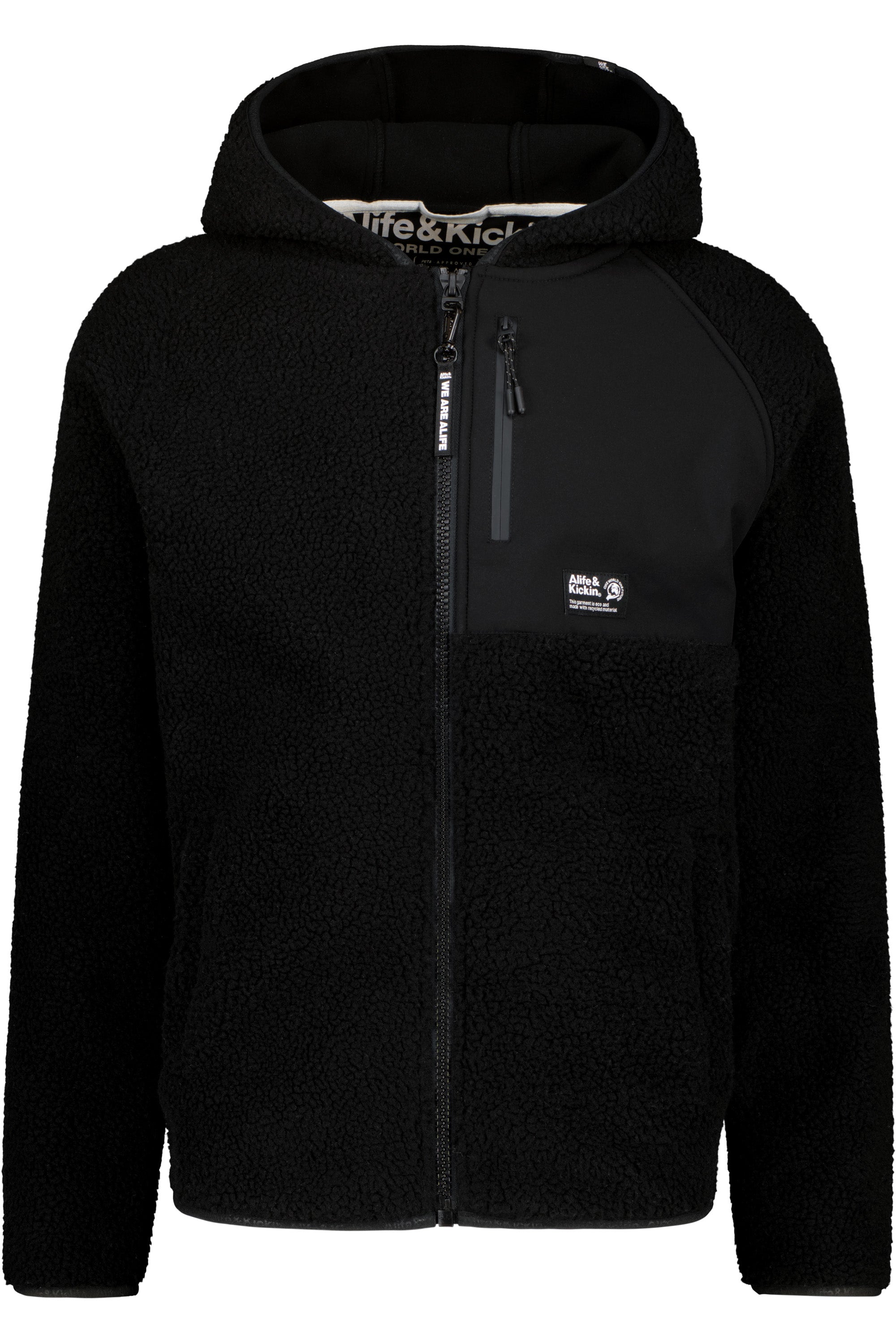 HaraldAK G Teddy Hooded Sweat Jacket Schwarz