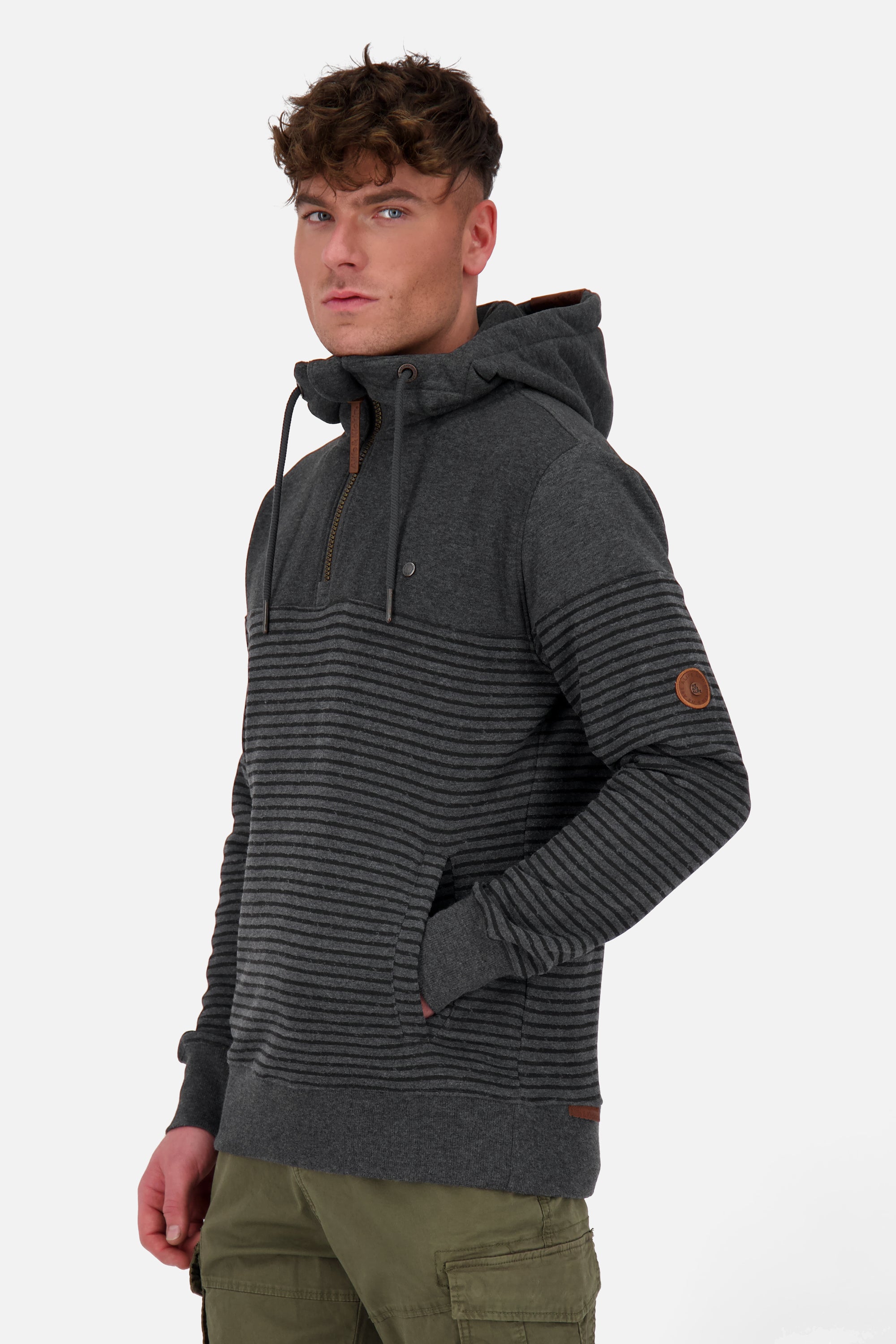 Hoodie Herren HugoAK Z mit Streifendesign Schwarz