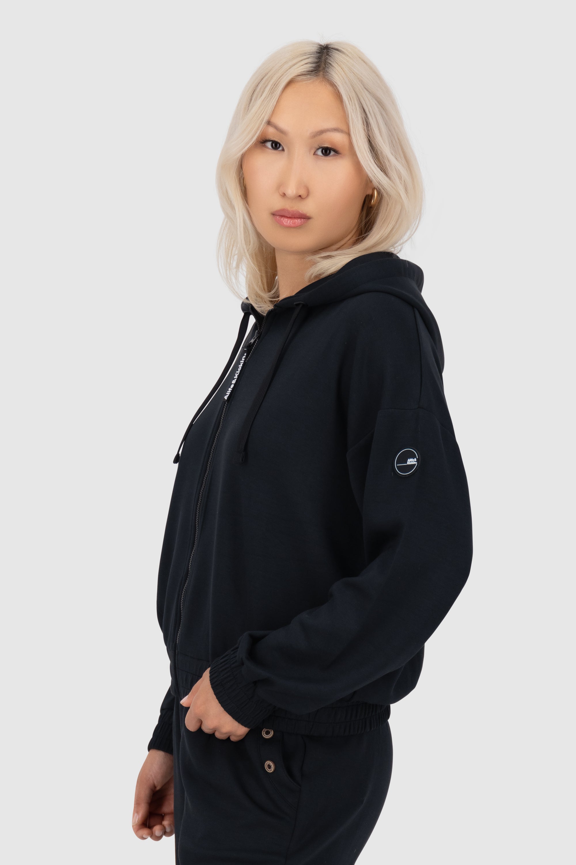 JanneAK T Supersoft Hooded Sweat Jacket Schwarz