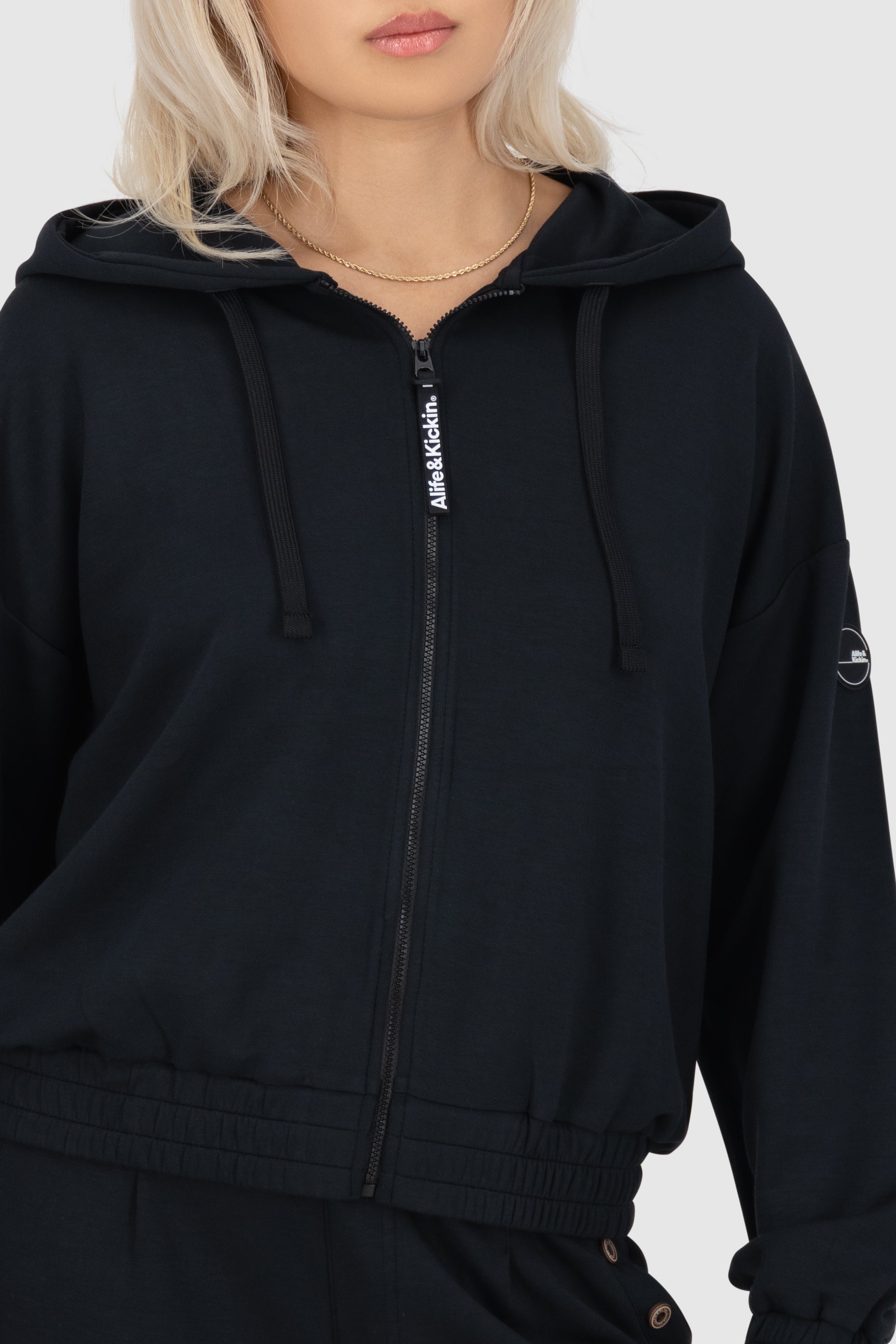 JanneAK T Supersoft Hooded Sweat Jacket Schwarz