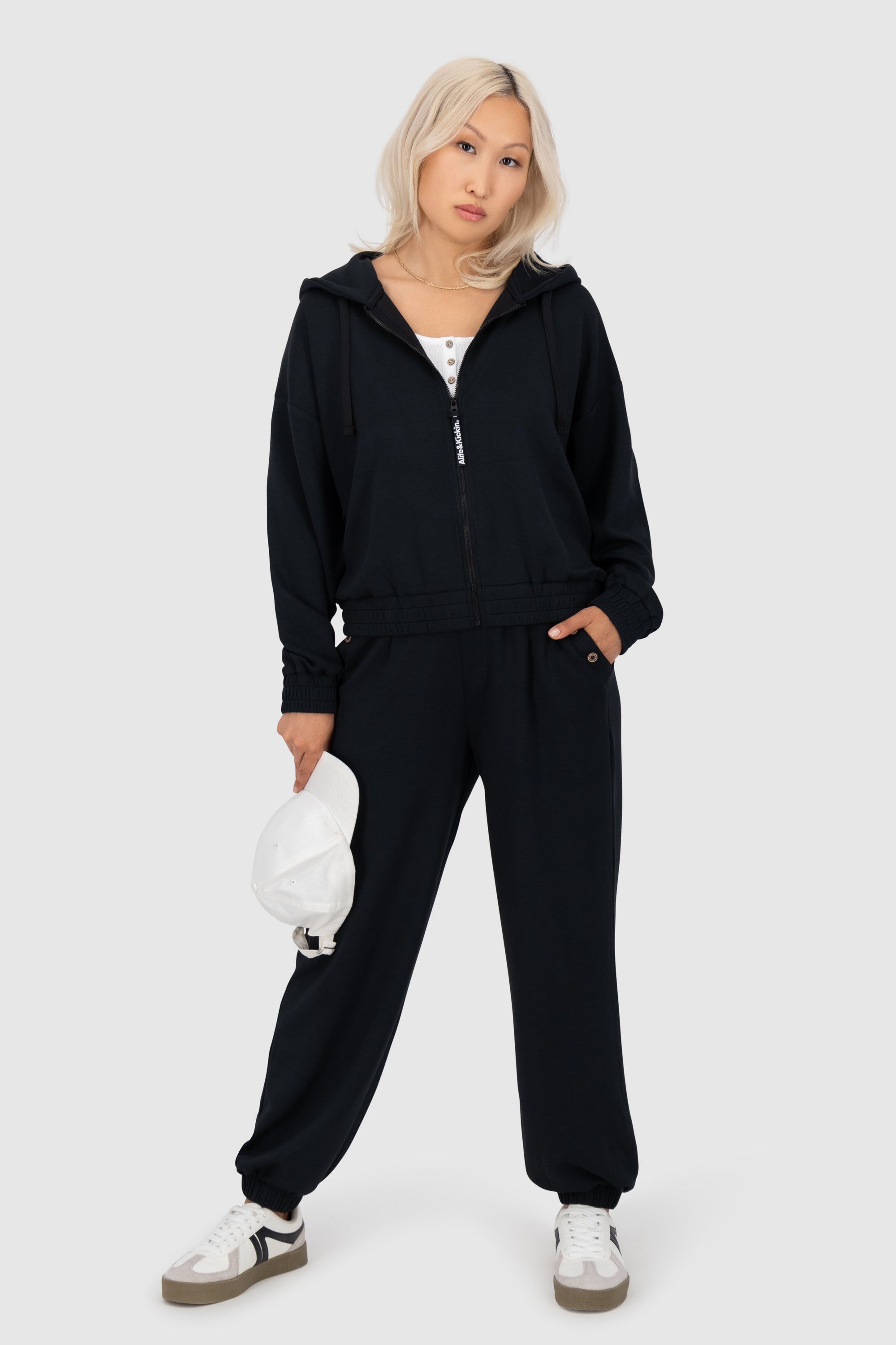 JanneAK T Supersoft Hooded Sweat Jacket Schwarz