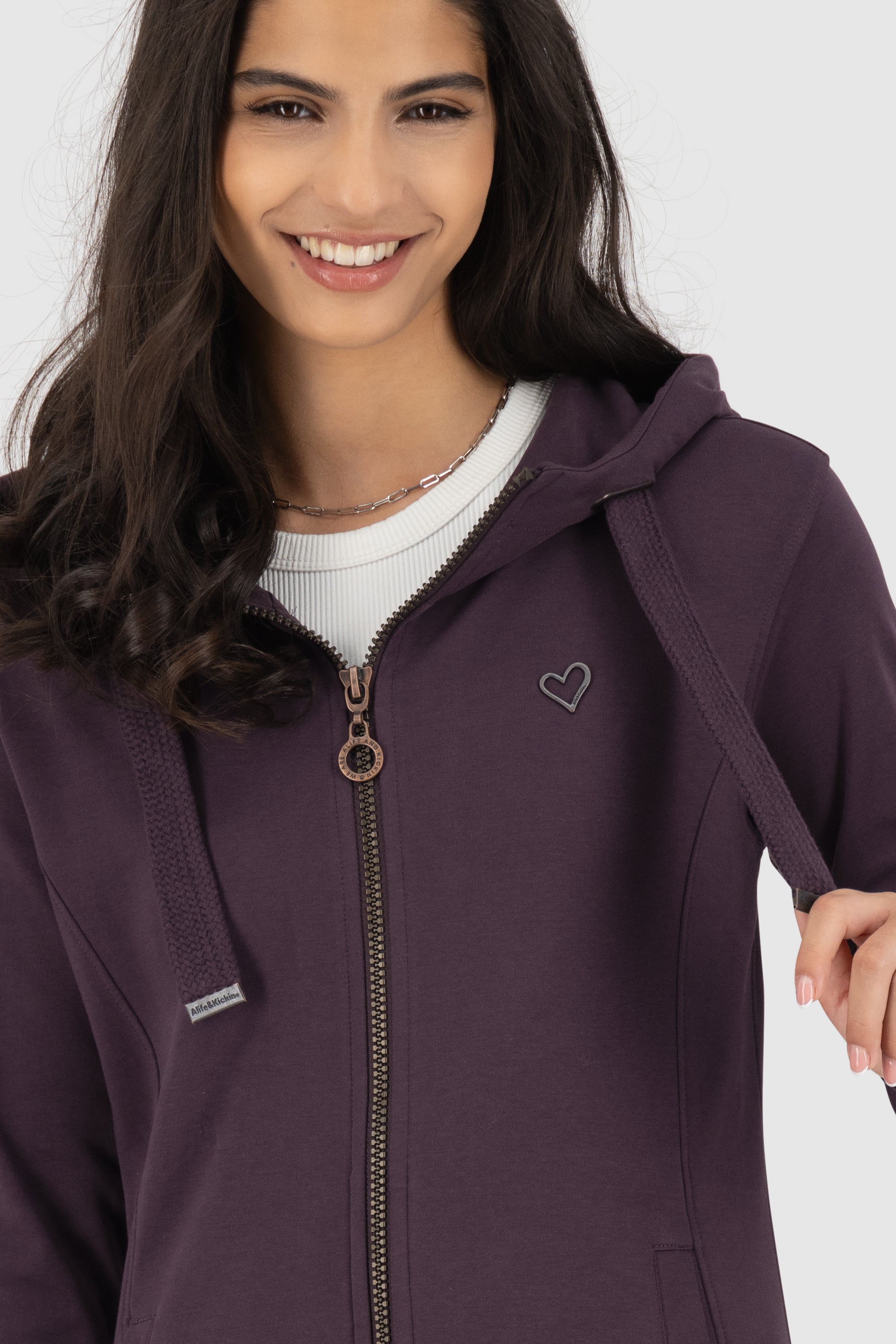 JasinaAK A Hooded Sweat Jacket Violett