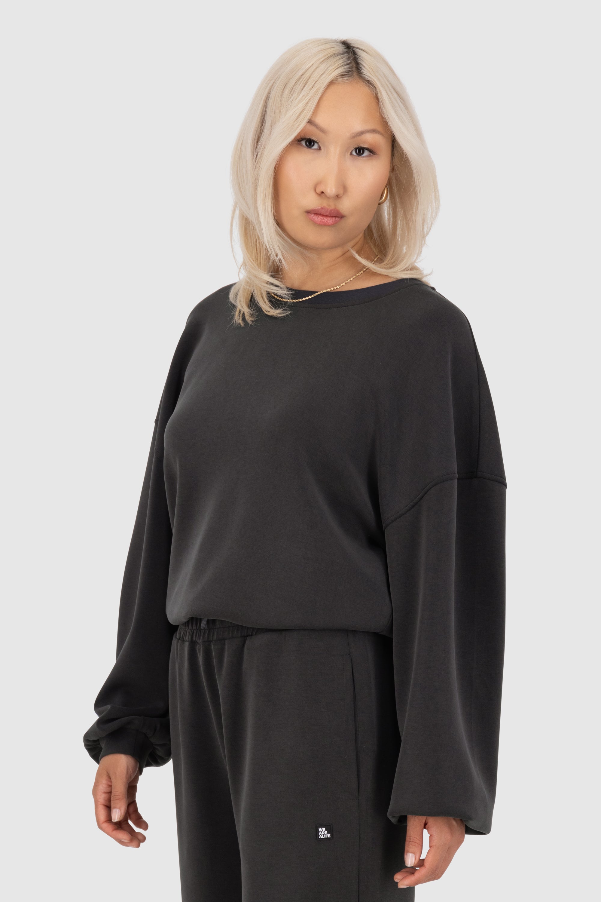 MeredithAK N Neopren Sweatshirt Schwarz