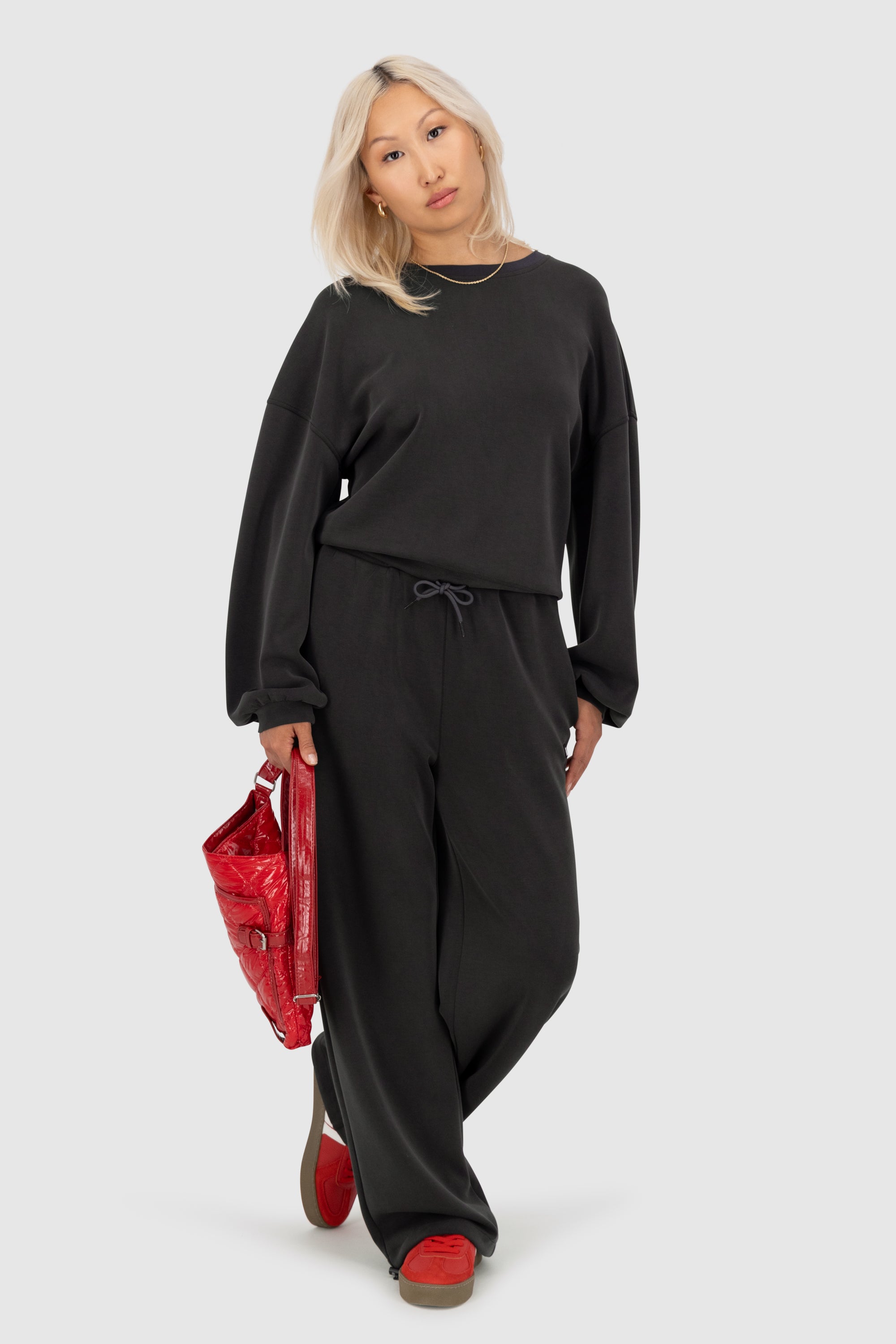 MeredithAK N Neopren Sweatshirt Schwarz