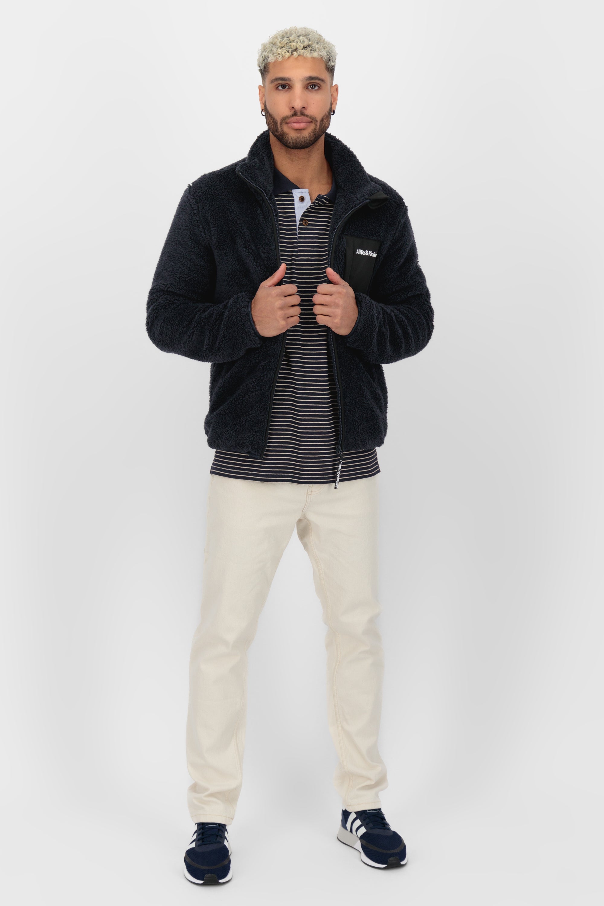 JayAK G Teddy Sweat Jacket Dunkelblau