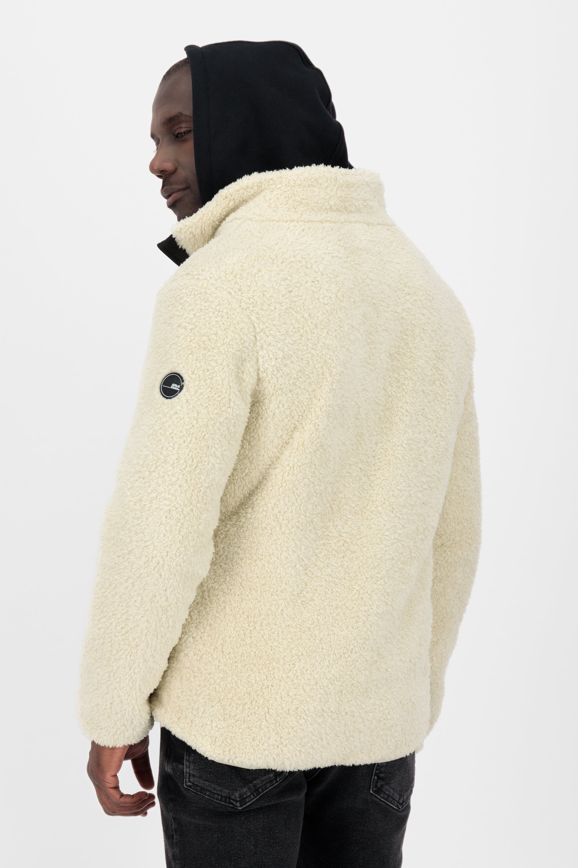 JayAK G Teddy Sweat Jacket Beige