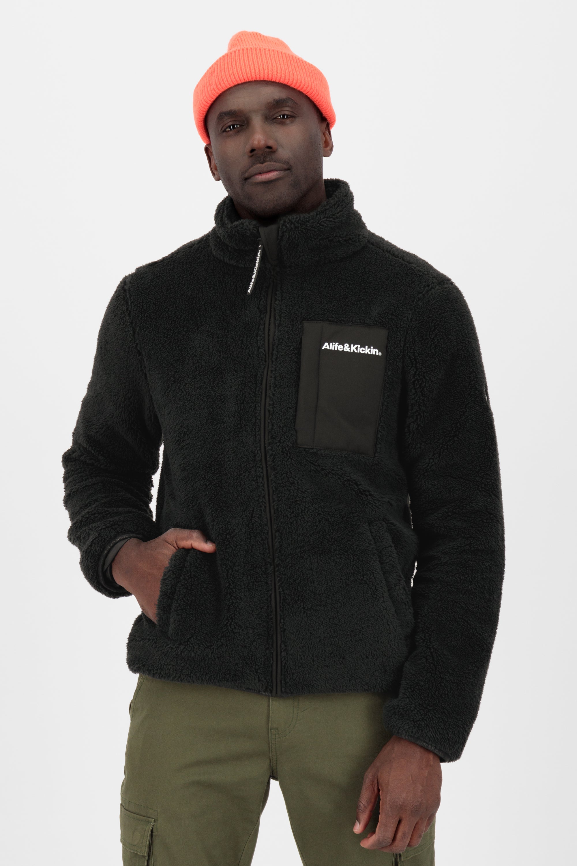 JayAK G Teddy Sweat Jacket Schwarz