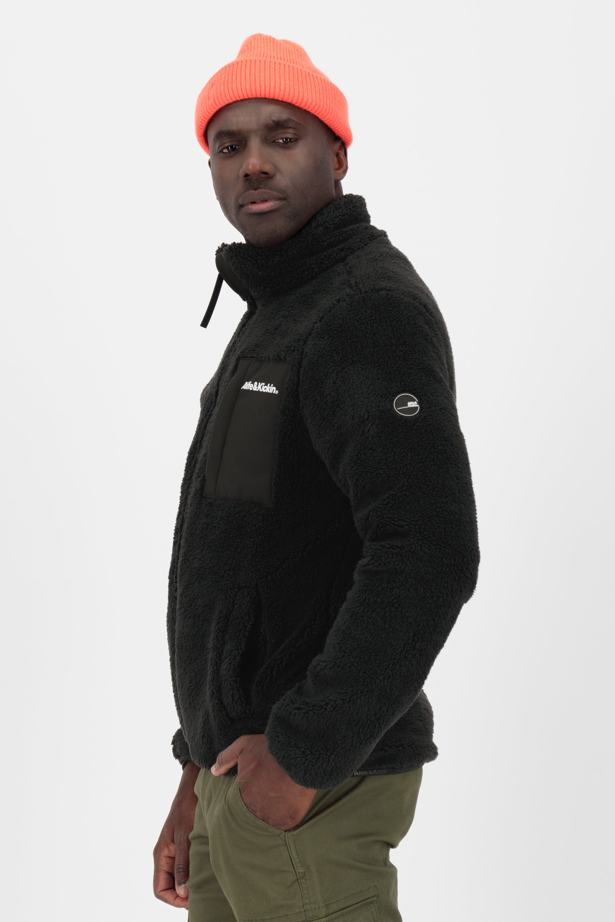 JayAK G Teddy Sweat Jacket Schwarz