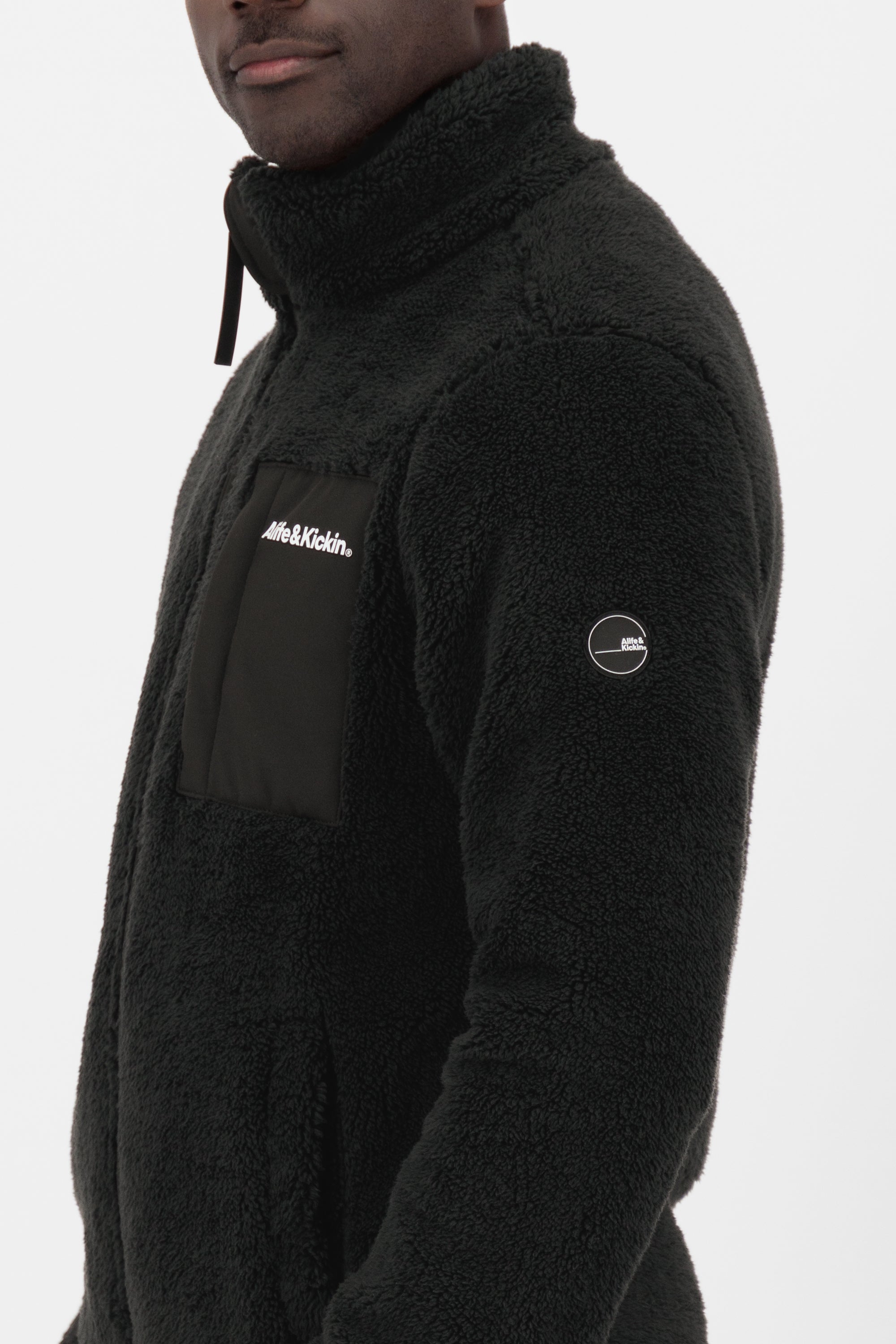 JayAK G Teddy Sweat Jacket Schwarz