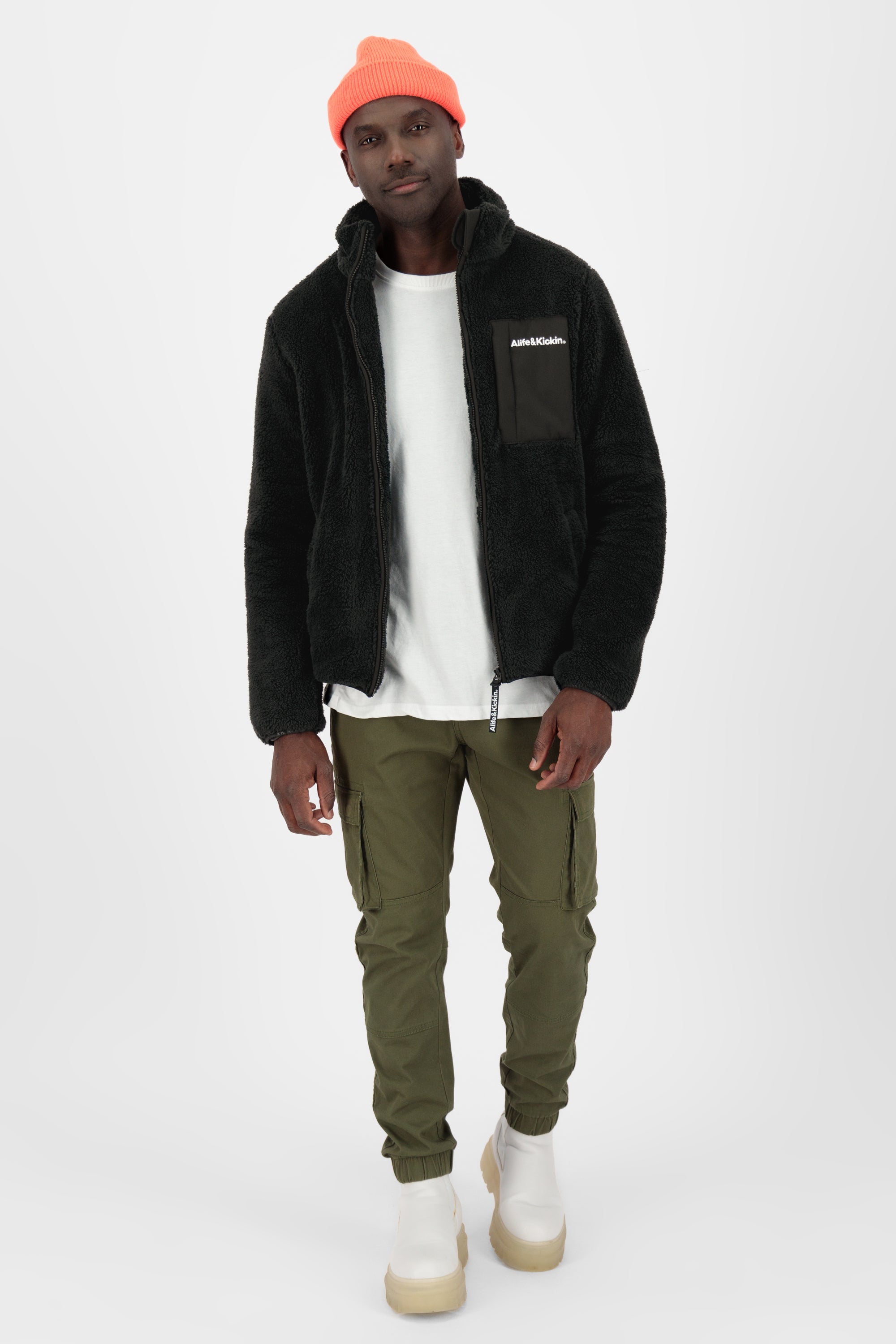 JayAK G Teddy Sweat Jacket Schwarz