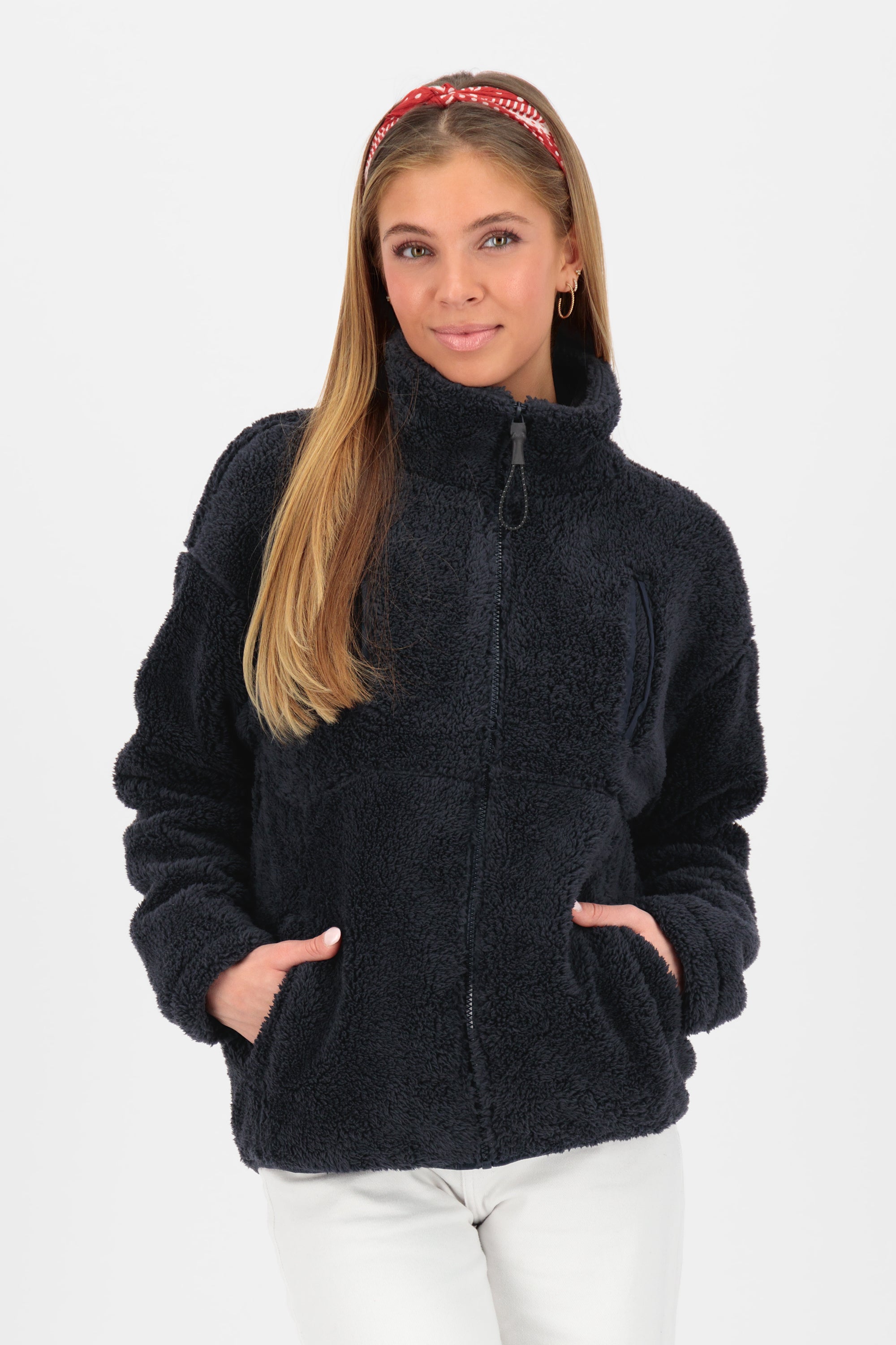 LiobaAK G Teddy Sweat Jacket Dunkelblau