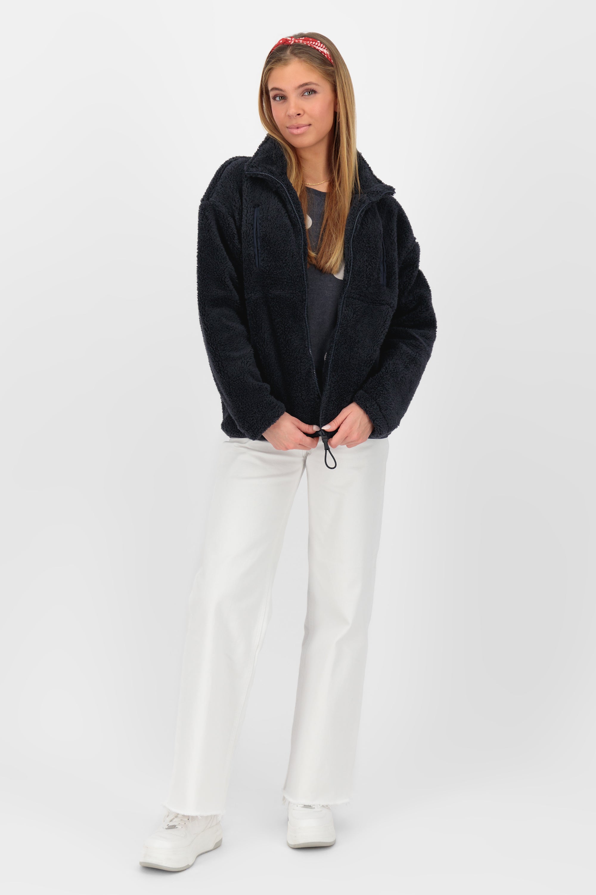 LiobaAK G Teddy Sweat Jacket Dunkelblau