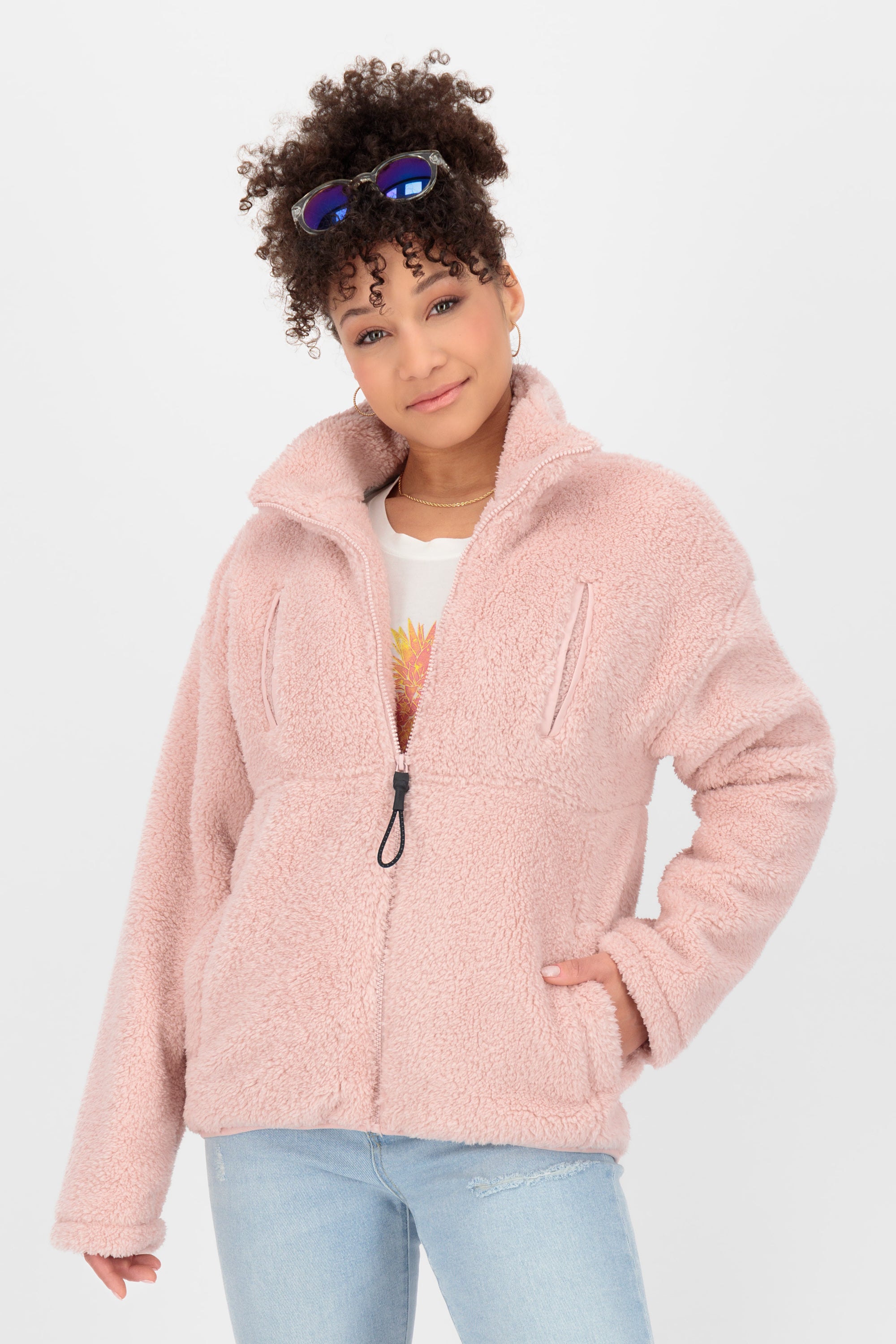 LiobaAK G Teddy Sweat Jacket  Rosa