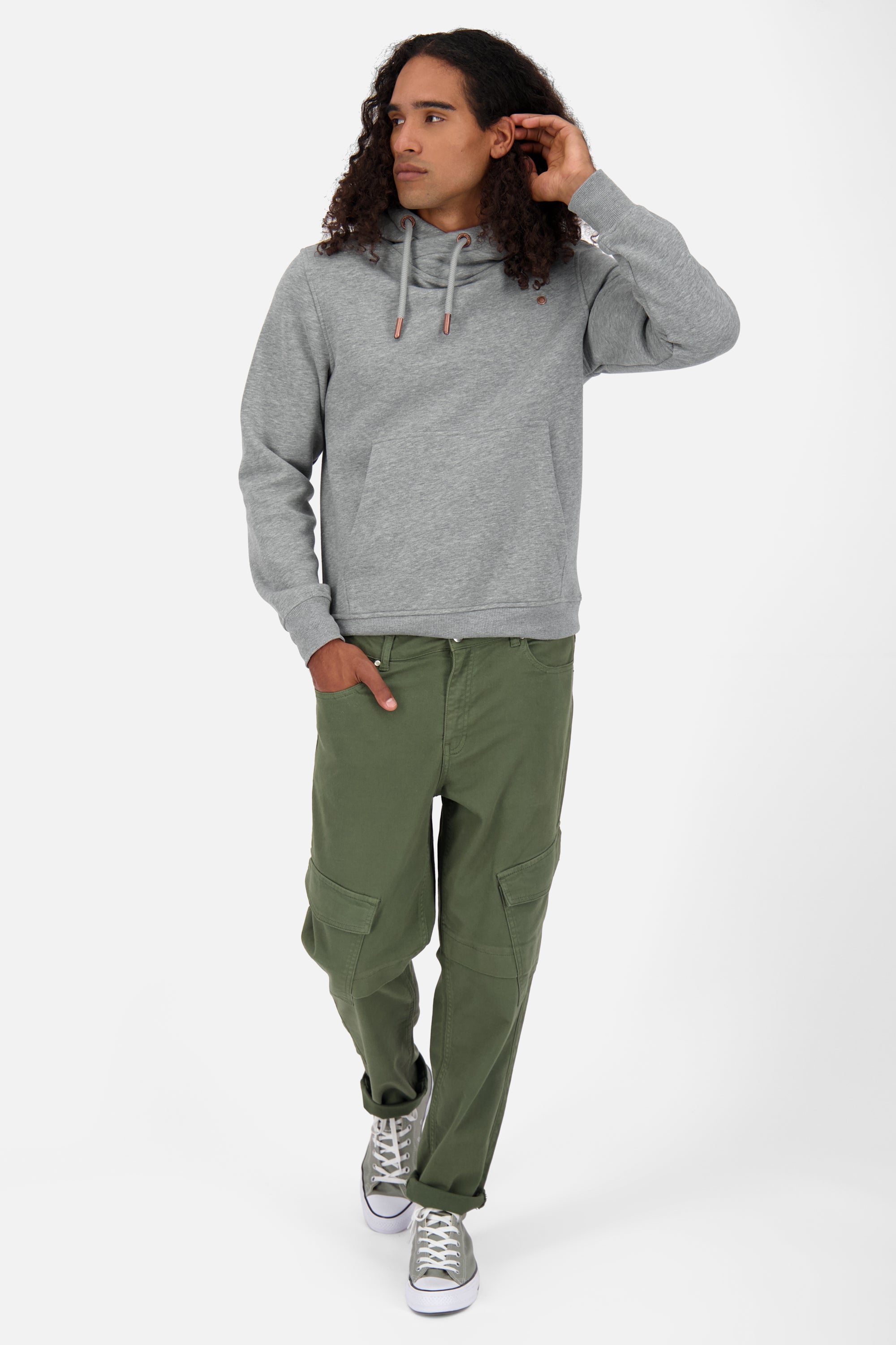 Hoodie Herren JohnsonAK A Grau