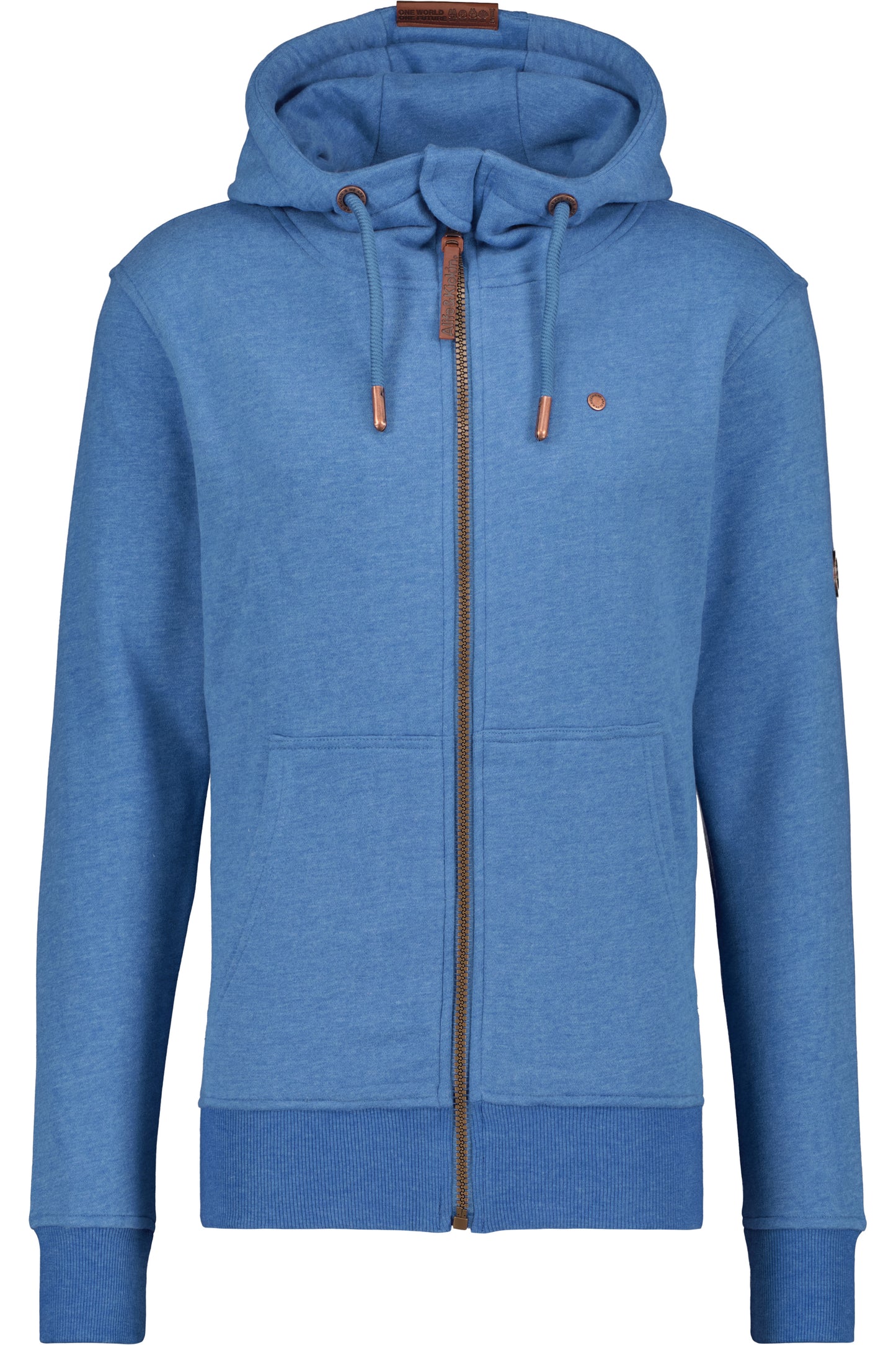 TrasherAK A Sweatjacke Herren mit Kapuze Blau