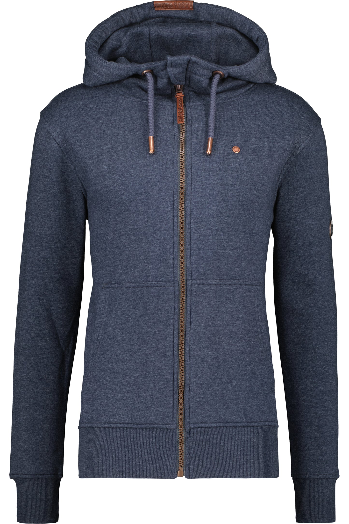 TrasherAK A Sweatjacke Herren mit Kapuze Dunkelblau