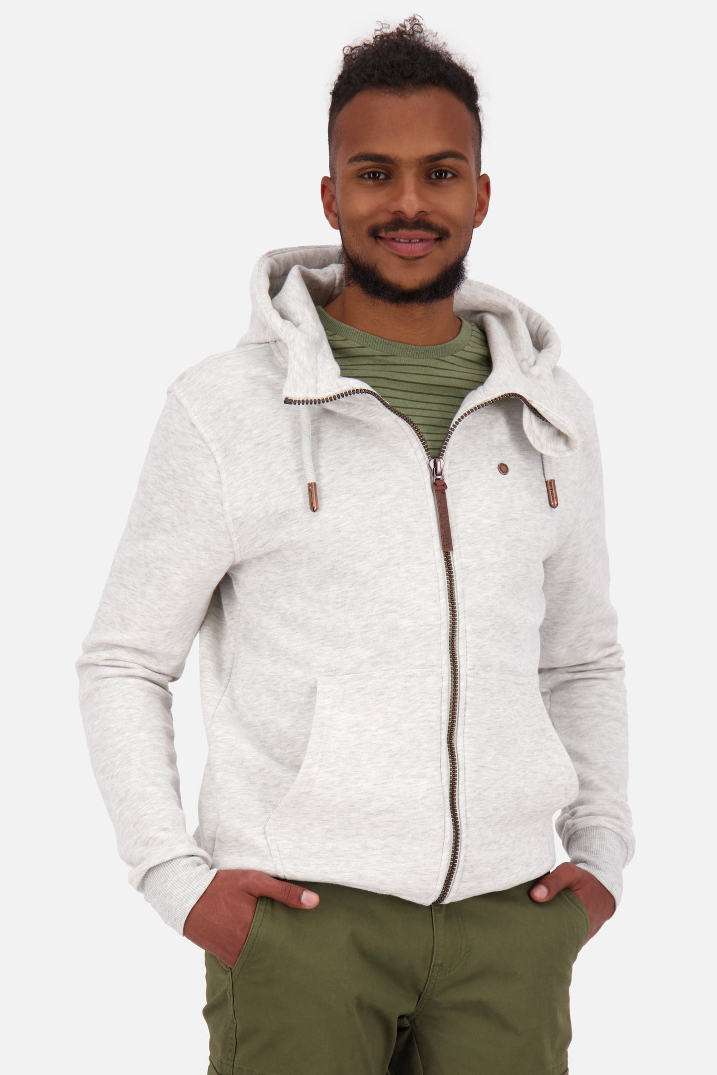 TrasherAK A Sweatjacke Herren mit Kapuze Grau