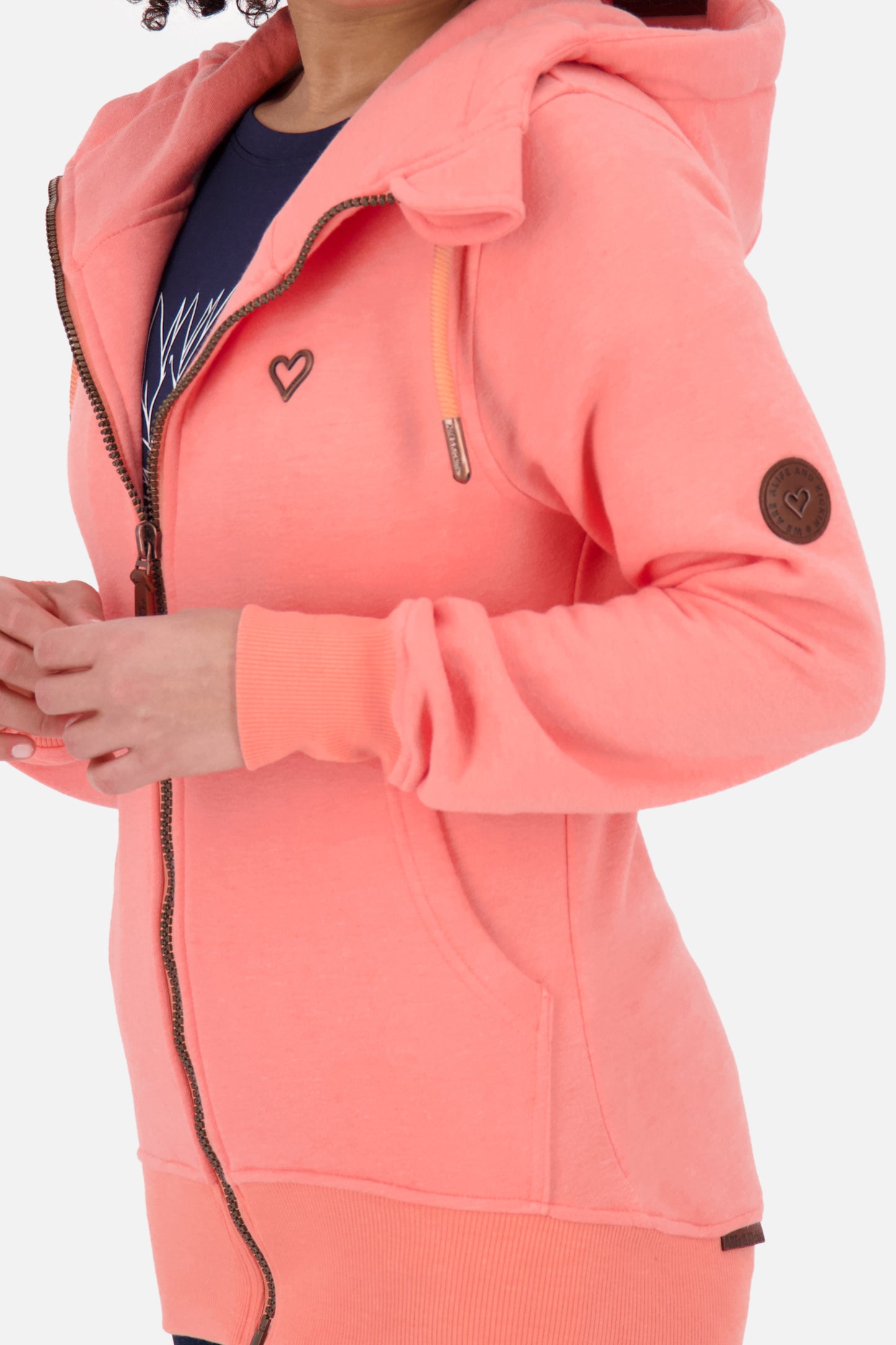YasminAK A Sweatjacke Damen Orange